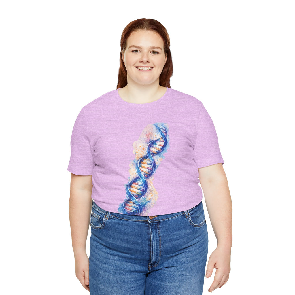 T-shirt - Watercolor DNA Double Helix | Elegant Genetics & Science Art Shirt