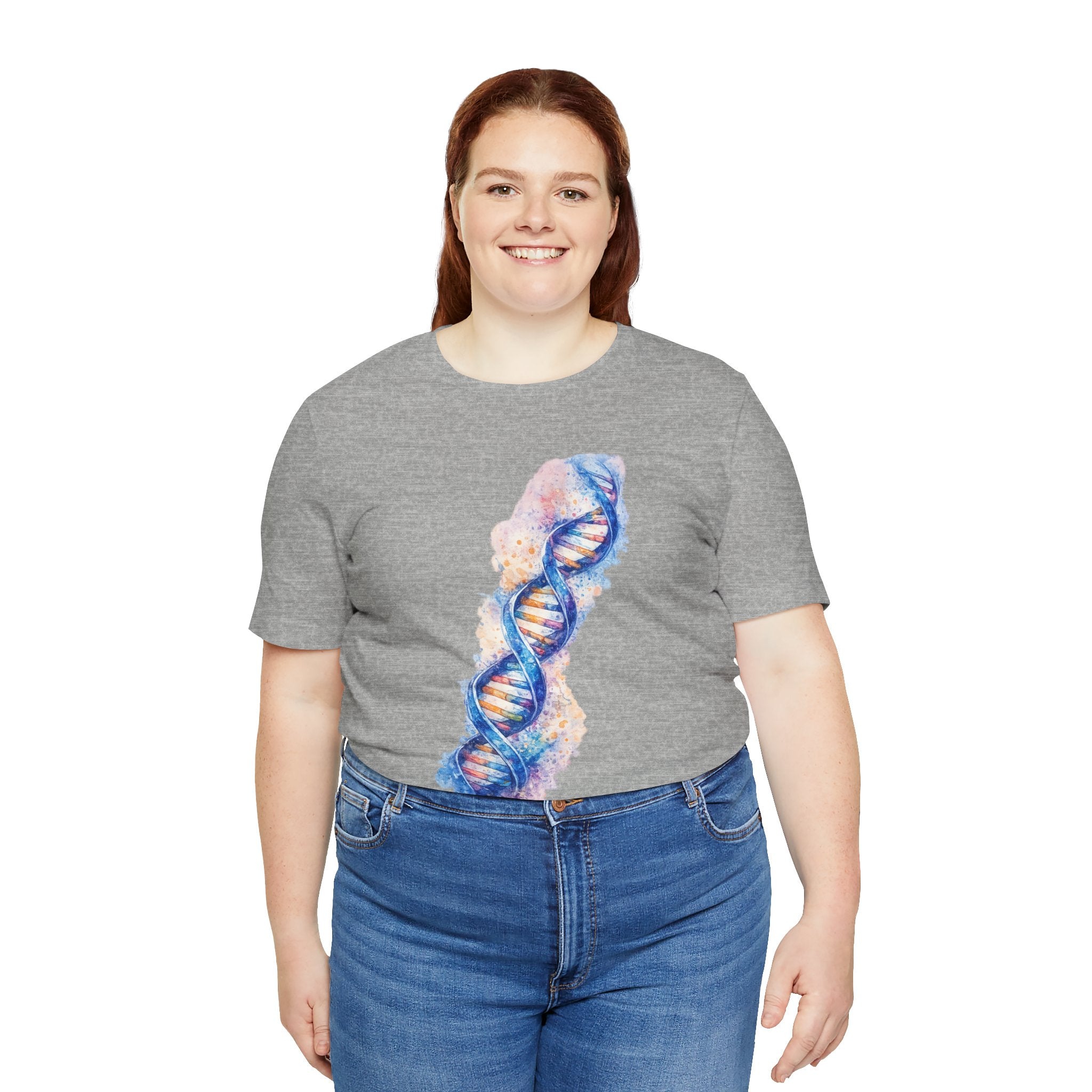 T-shirt - Watercolor DNA Double Helix | Elegant Genetics & Science Art Shirt