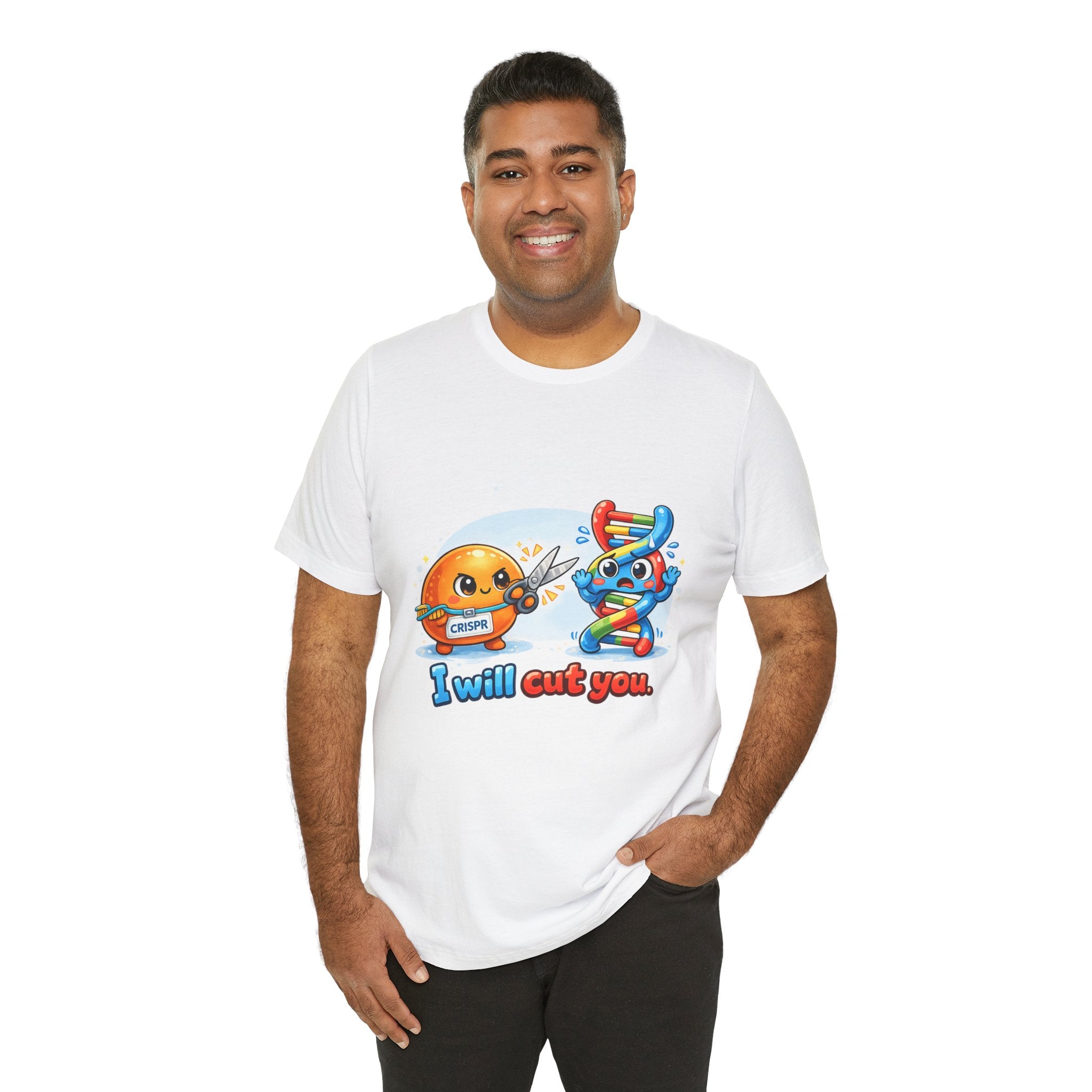 T-Shirt - CRISPR "I Will Cut You" Funny Science Shirt | Gene Editing & DNA Humor Tee