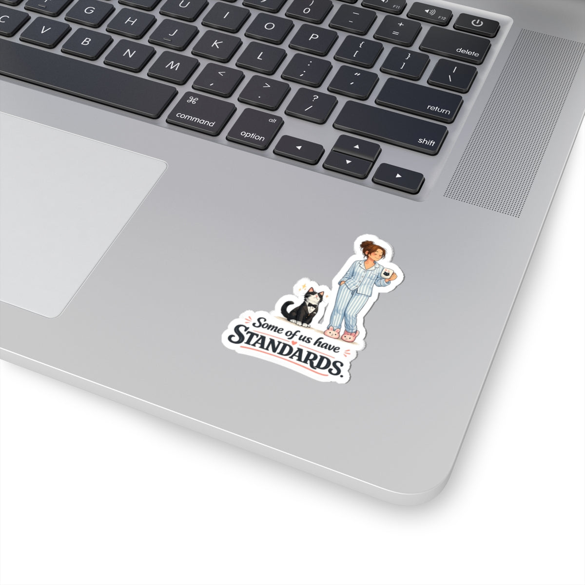 Sticker - Some of Us Have Standards | Funny Tuxedo Cat Design