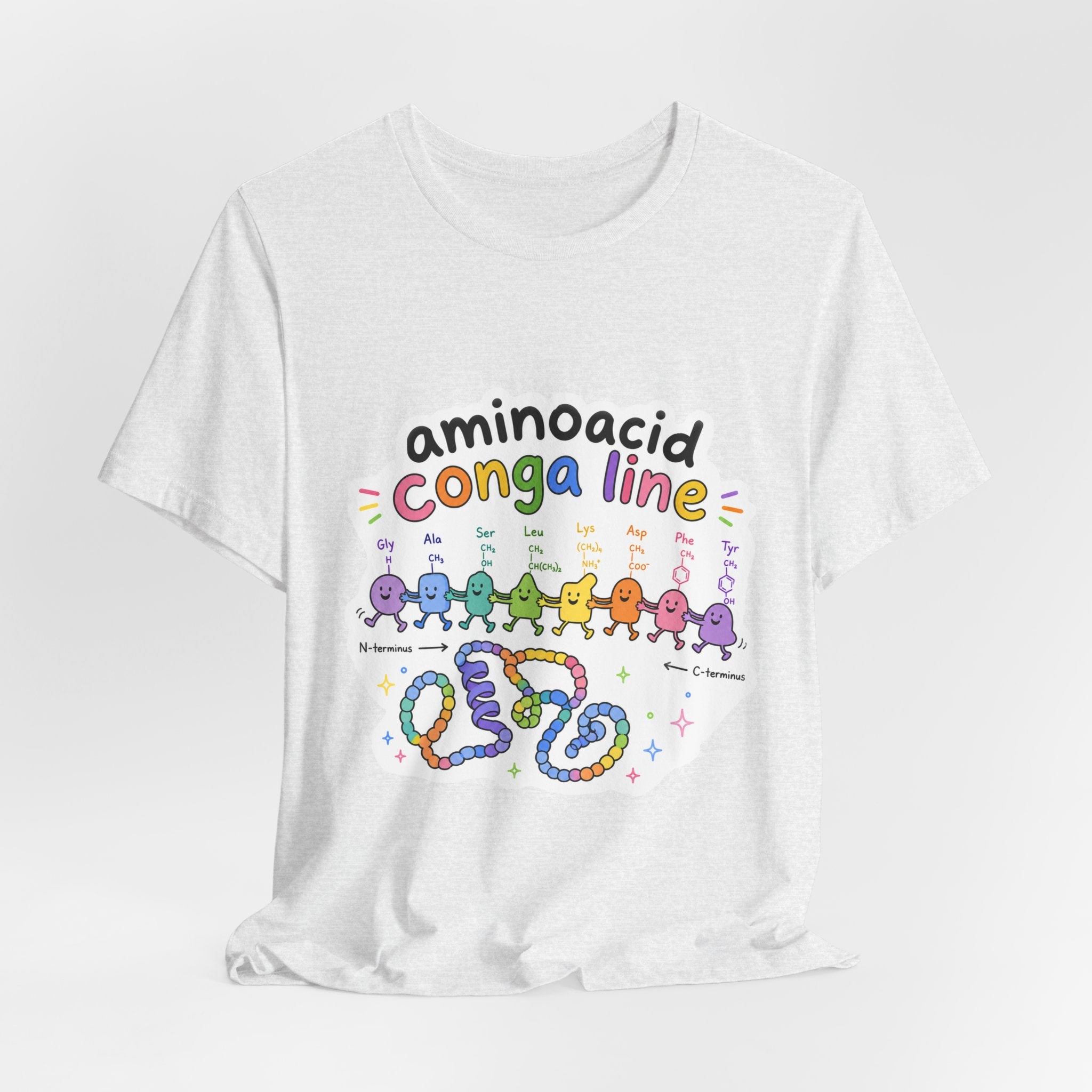 T-Shirt - Amino Acid Conga Line | Cute Protein Science Shirt