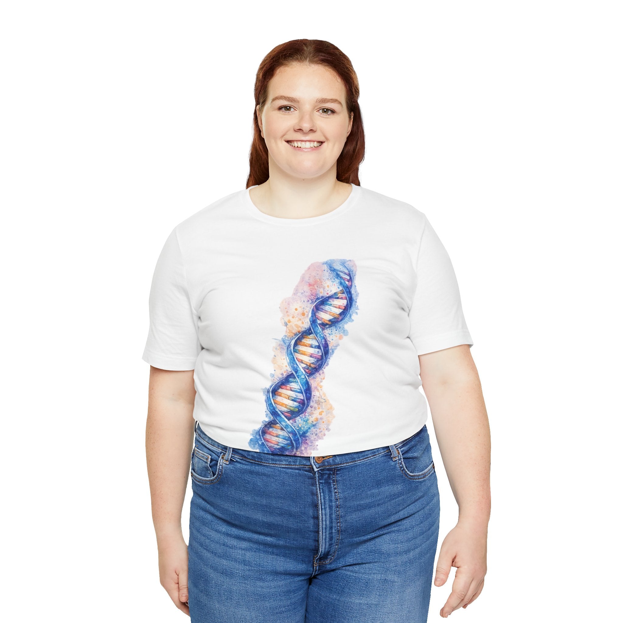 T-shirt - Watercolor DNA Double Helix | Elegant Genetics & Science Art Shirt