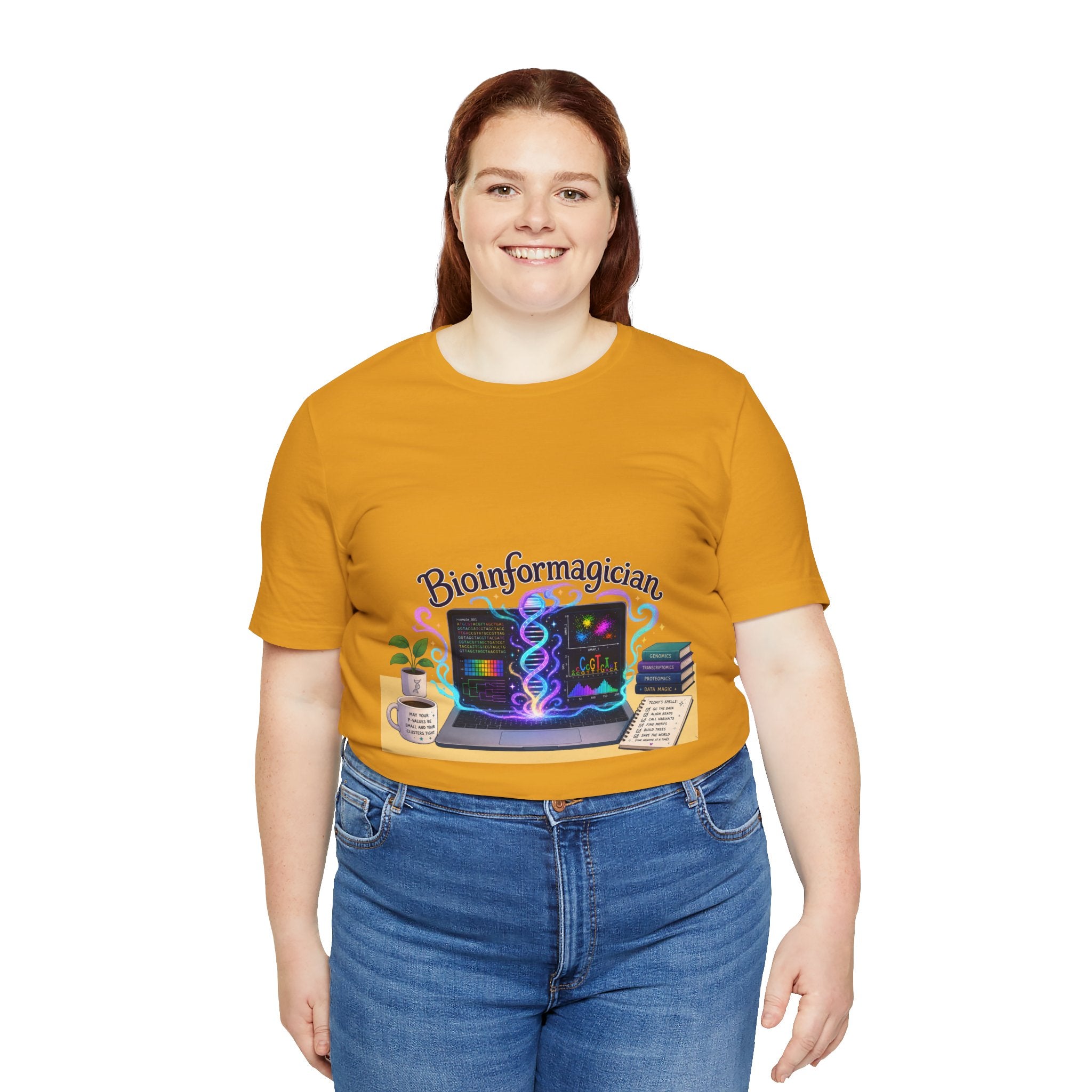 T-Shirt - Bioinformagician | DNA Code Laptop Graphic Tee