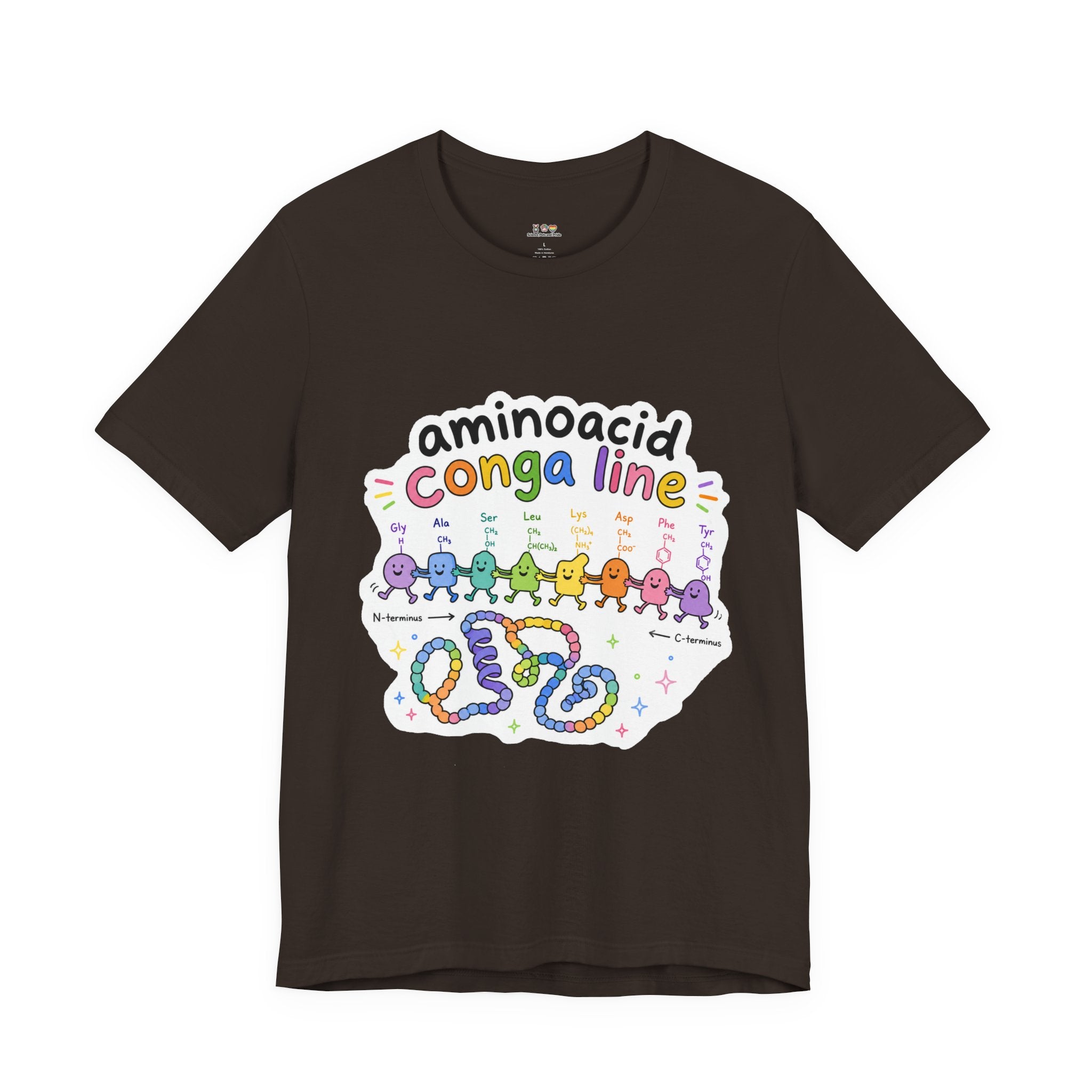 T-Shirt - Amino Acid Conga Line | Cute Protein Science Shirt