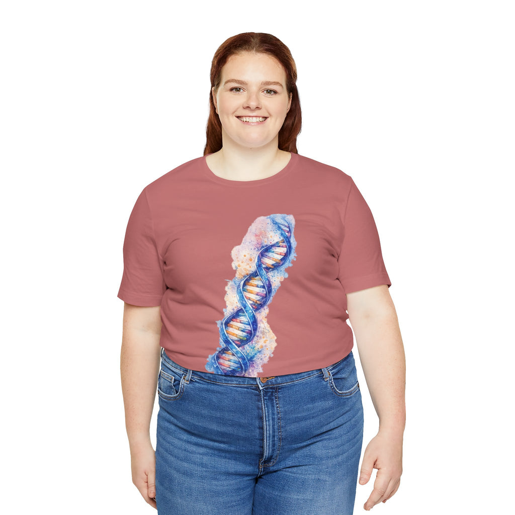 T-shirt - Watercolor DNA Double Helix | Elegant Genetics & Science Art Shirt