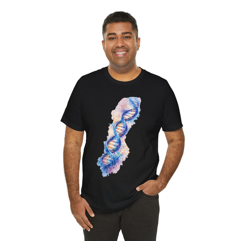 T-shirt - Watercolor DNA Double Helix | Elegant Genetics & Science Art Shirt
