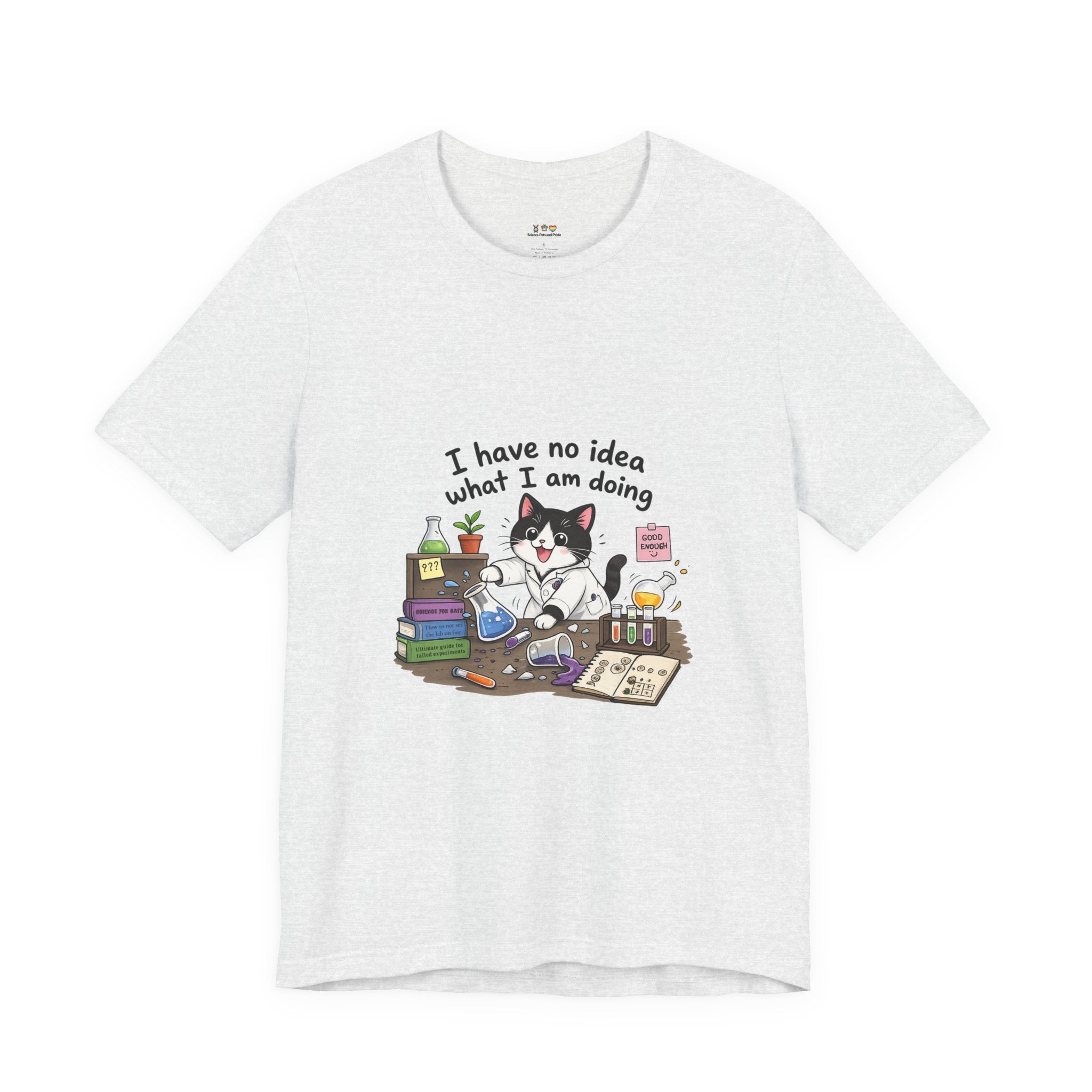 T-shirt - "I Have No Idea What I Am Doing" Funny Lab Cat T‑Shirt