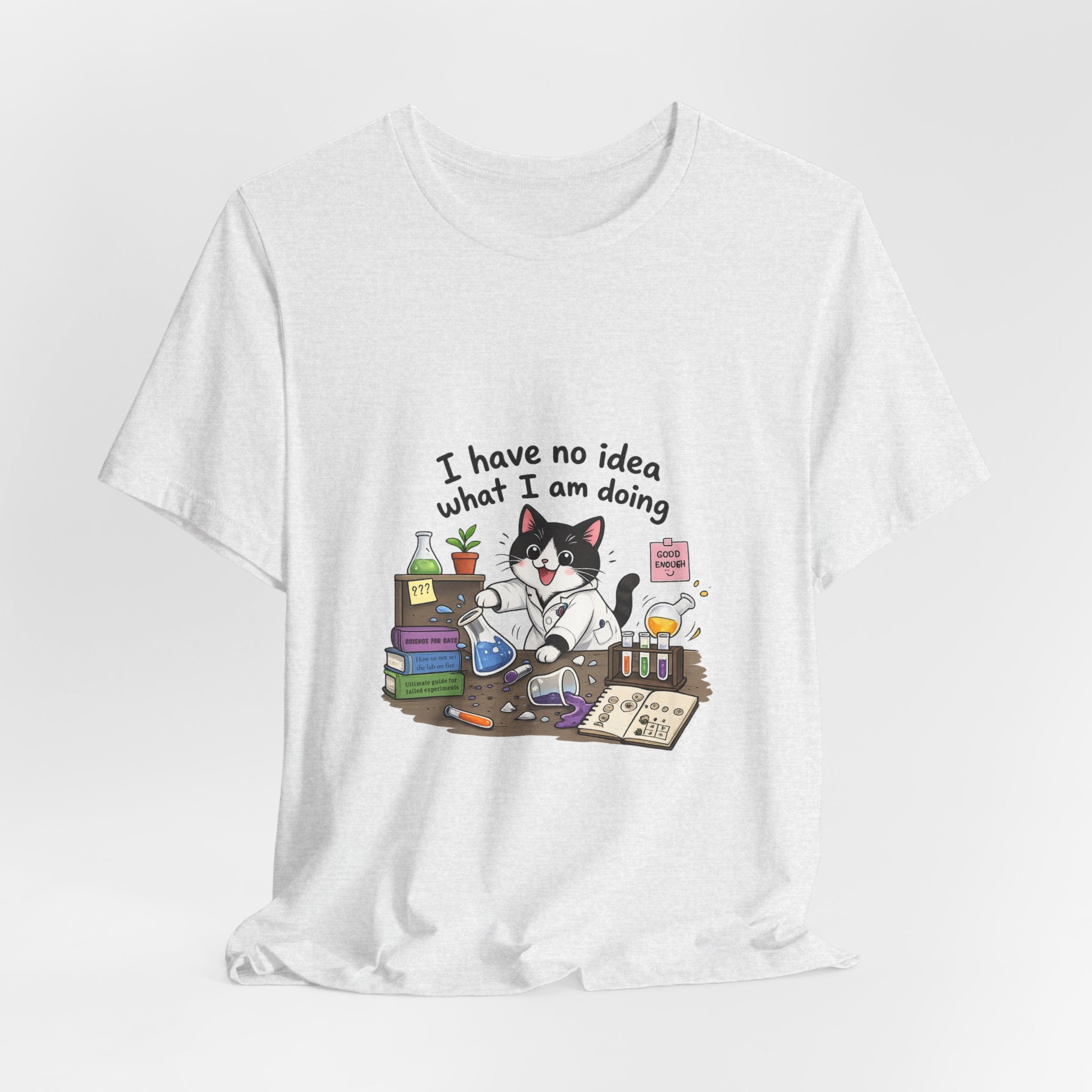 T-shirt - "I Have No Idea What I Am Doing" Funny Lab Cat T‑Shirt