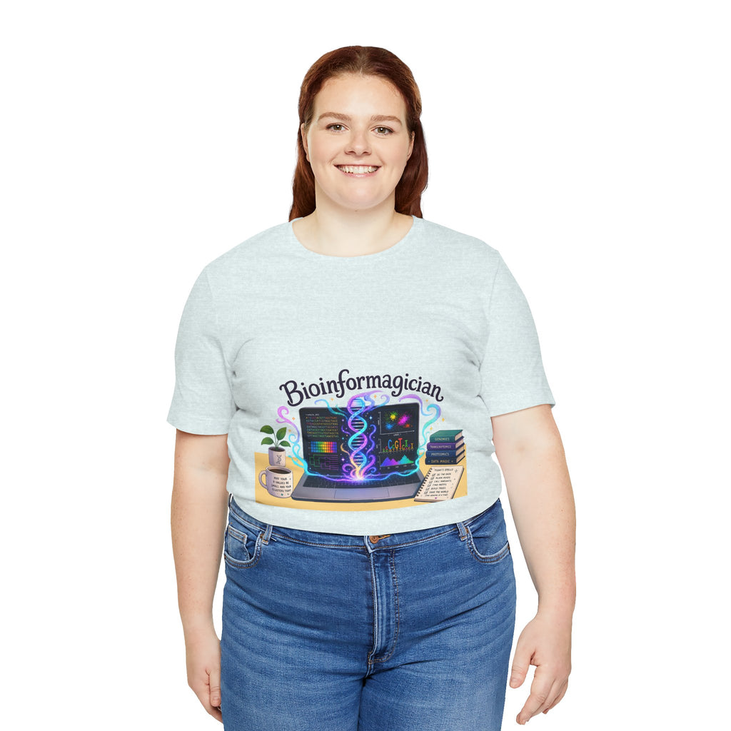 T-Shirt - Bioinformagician | DNA Code Laptop Graphic Tee
