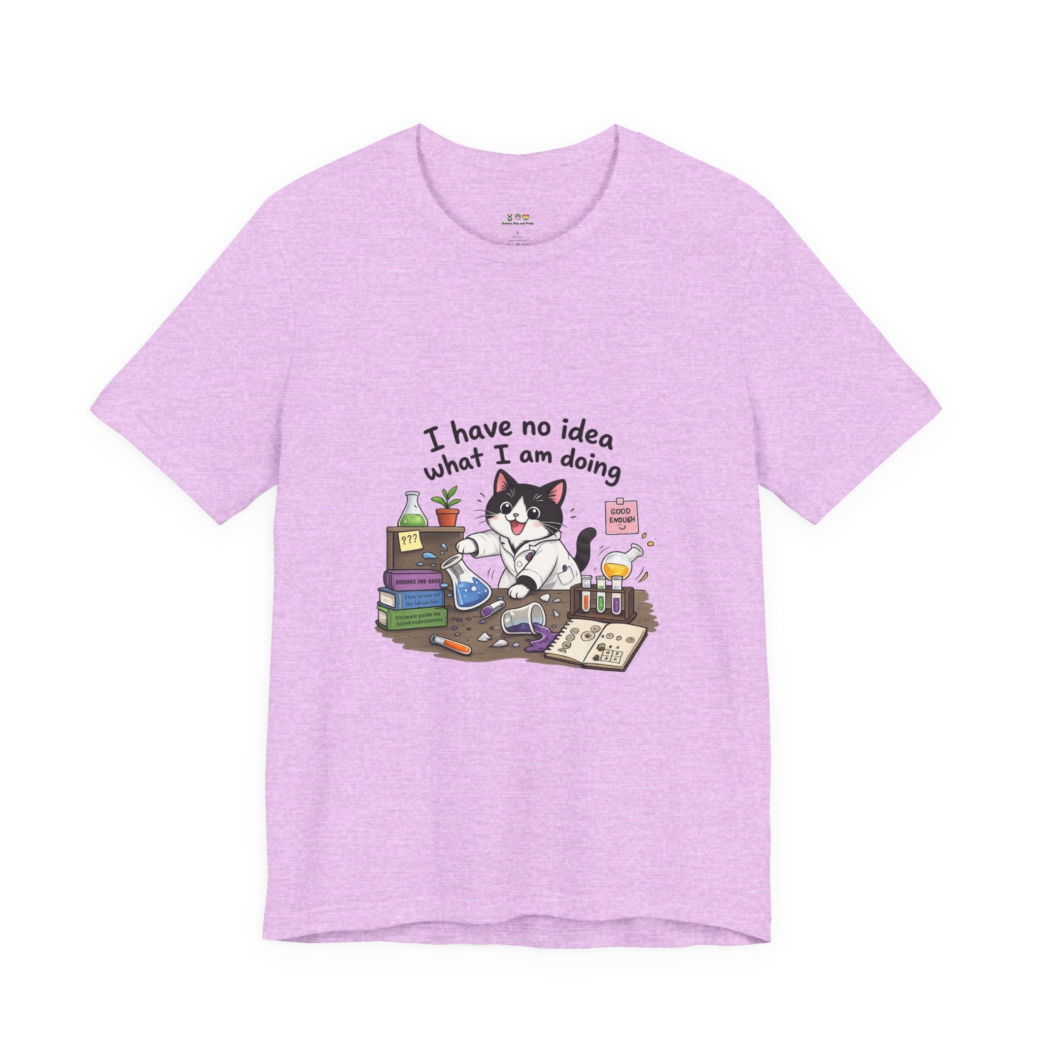 T-shirt - "I Have No Idea What I Am Doing" Funny Lab Cat T‑Shirt