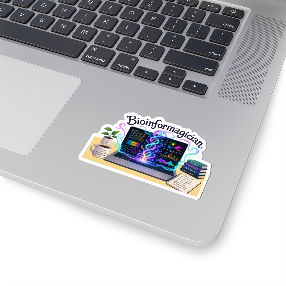 Sticker - Bioinformagician | DNA Code Laptop Graphic