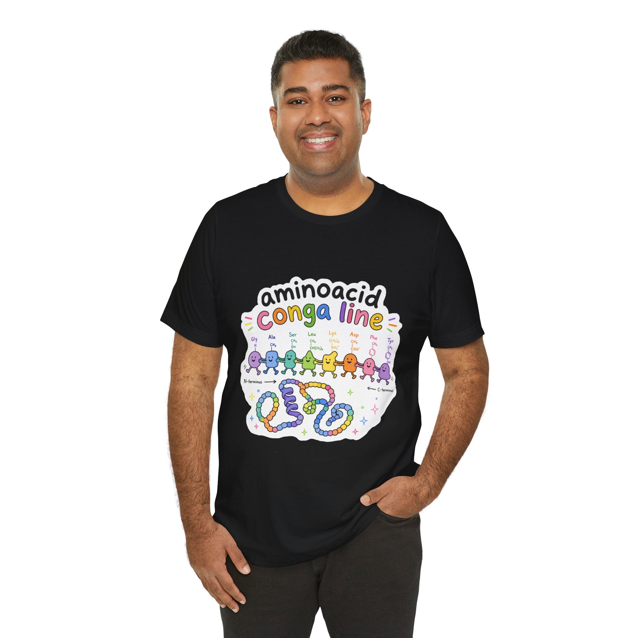 T-Shirt - Amino Acid Conga Line | Cute Protein Science Shirt