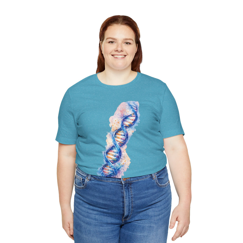 T-shirt - Watercolor DNA Double Helix | Elegant Genetics & Science Art Shirt
