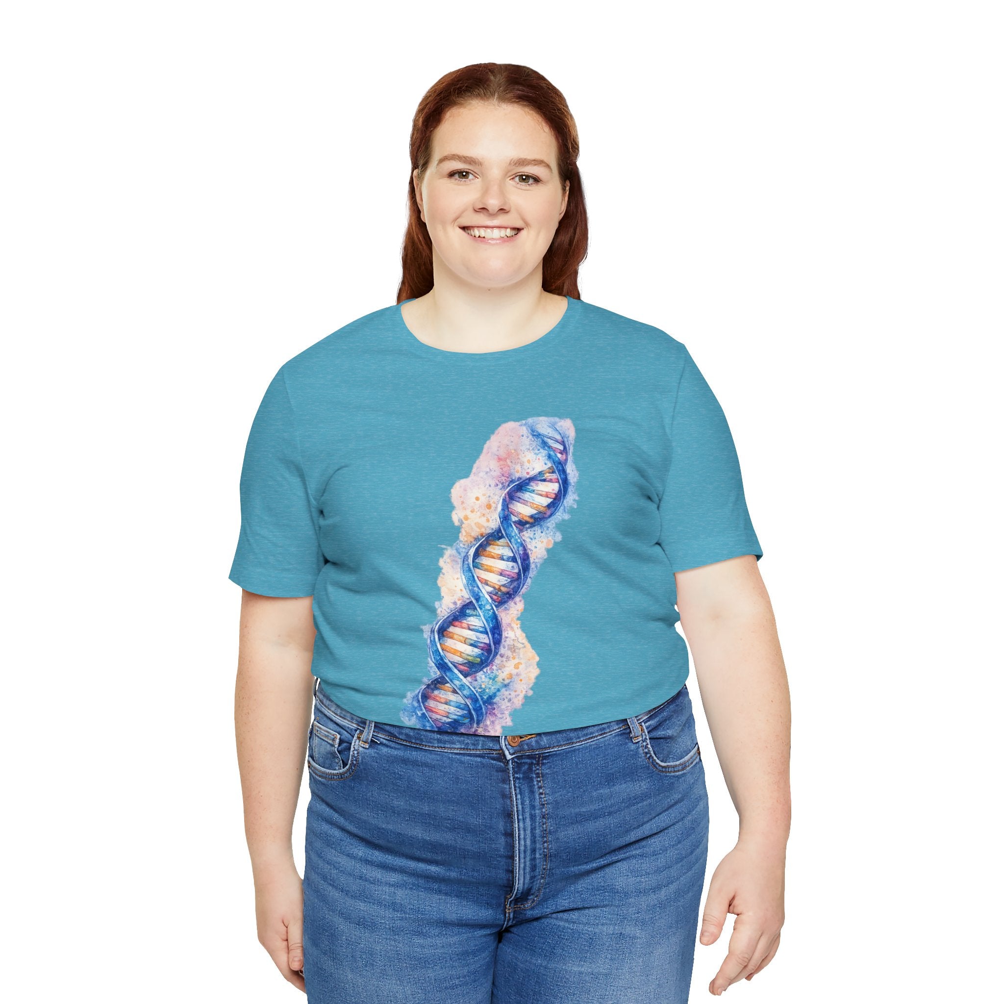 T-shirt - Watercolor DNA Double Helix | Elegant Genetics & Science Art Shirt