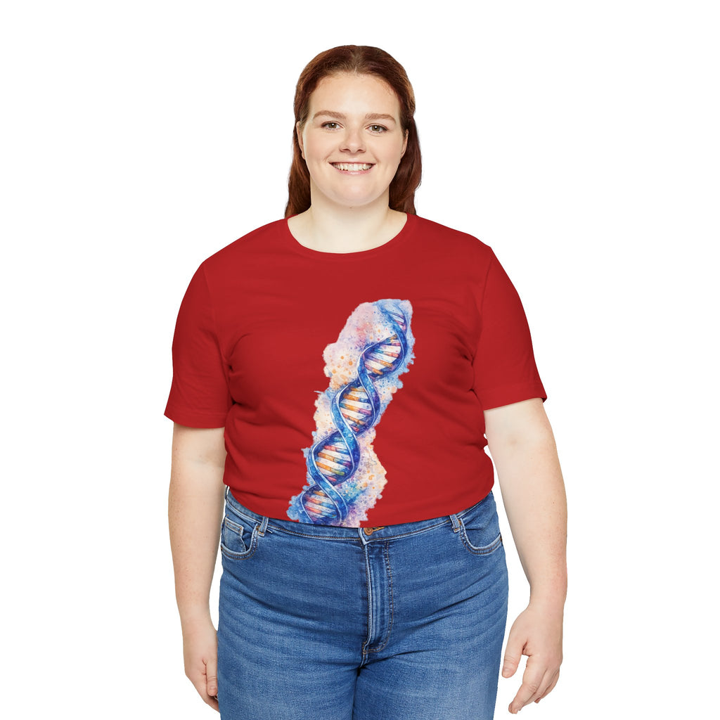 T-shirt - Watercolor DNA Double Helix | Elegant Genetics & Science Art Shirt
