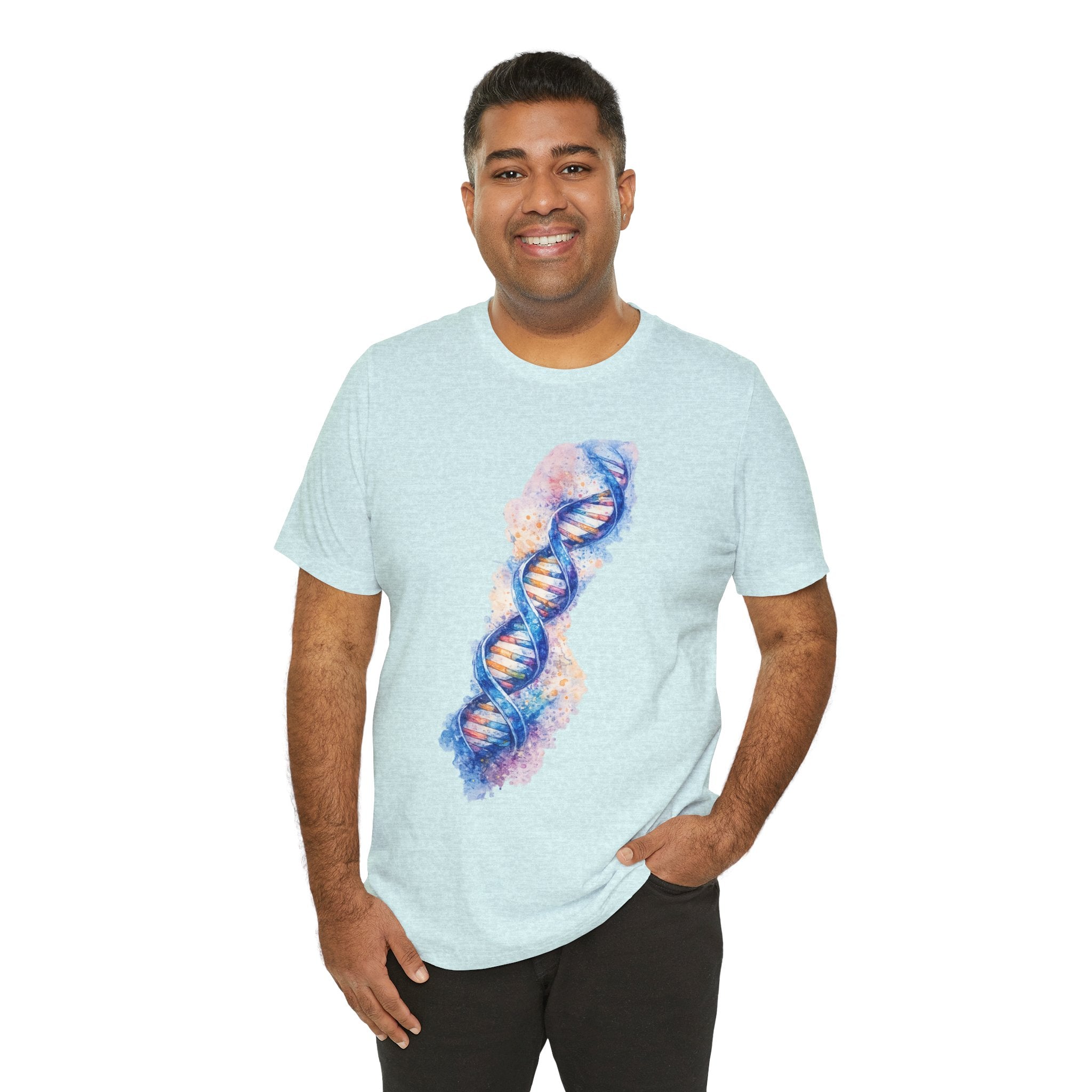 T-shirt - Watercolor DNA Double Helix | Elegant Genetics & Science Art Shirt