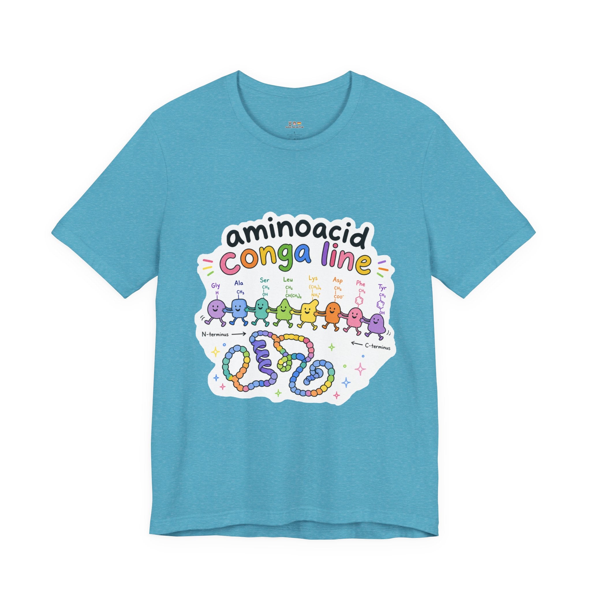 T-Shirt - Amino Acid Conga Line | Cute Protein Science Shirt