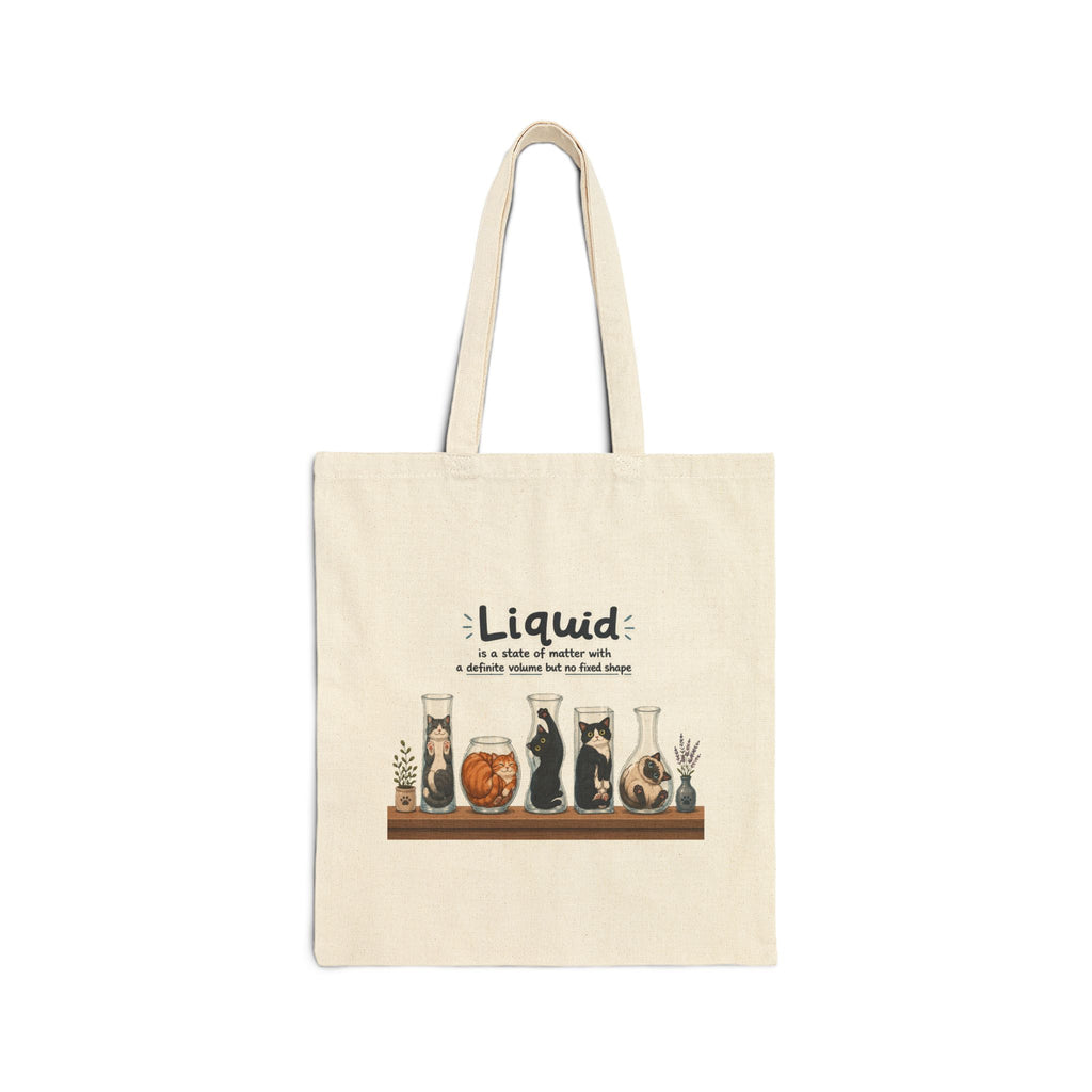 Tote Bag - Cats are liquid | Cute Cat Jars