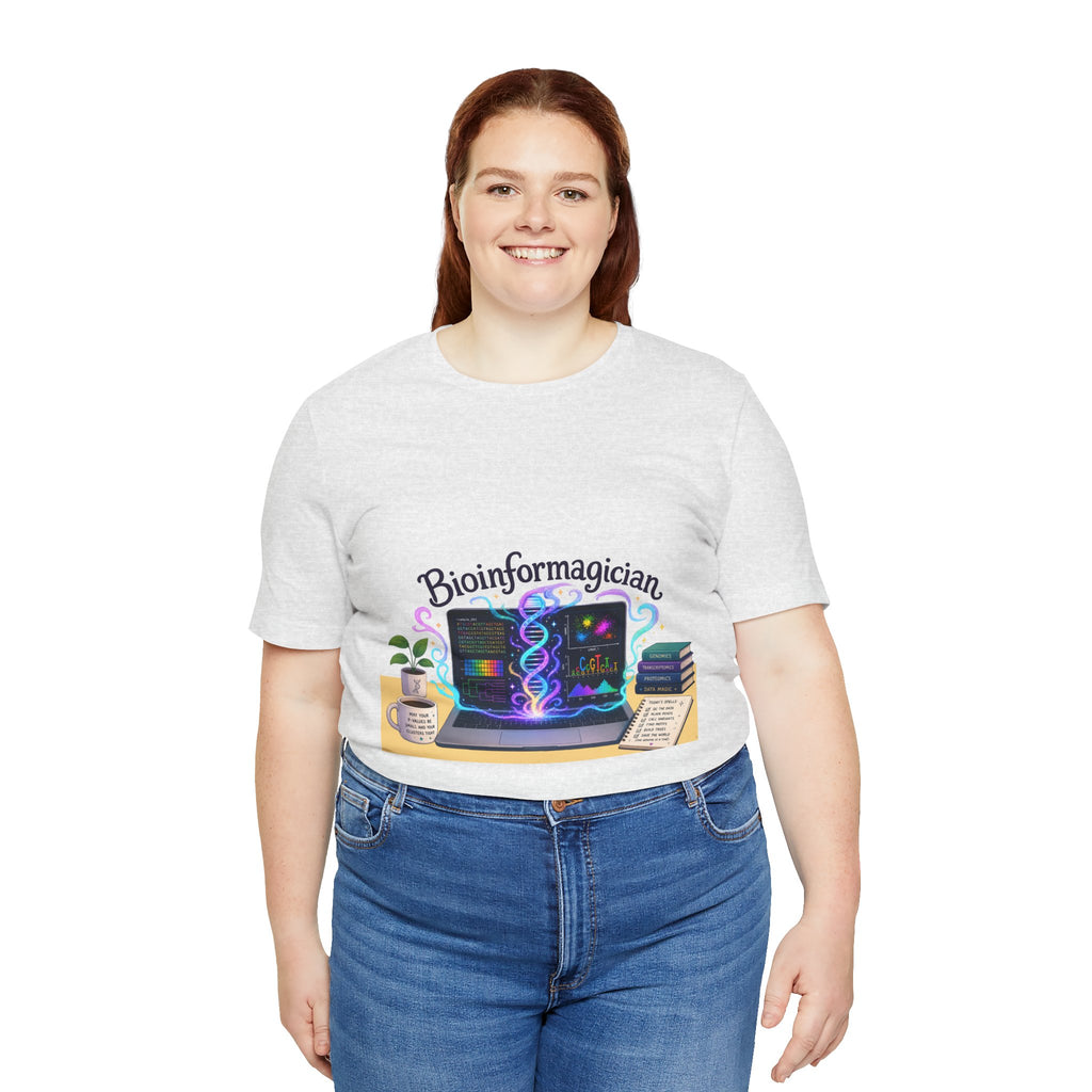 T-Shirt - Bioinformagician | DNA Code Laptop Graphic Tee