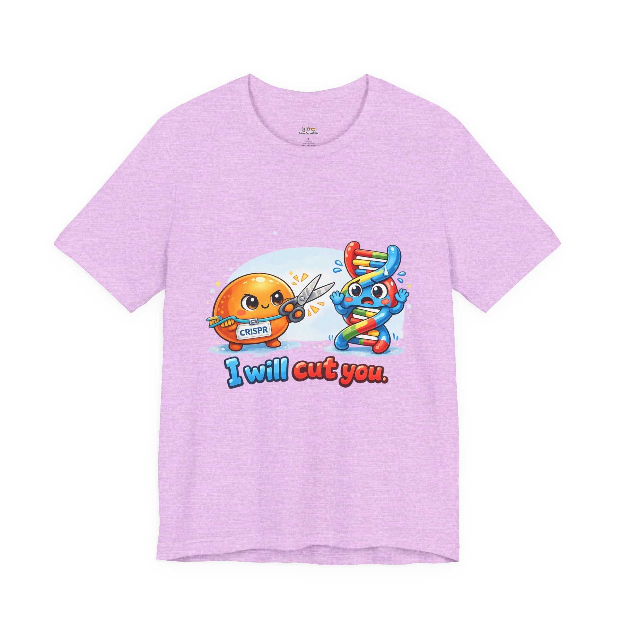 T-Shirt - CRISPR "I Will Cut You" Funny Science Shirt | Gene Editing & DNA Humor Tee