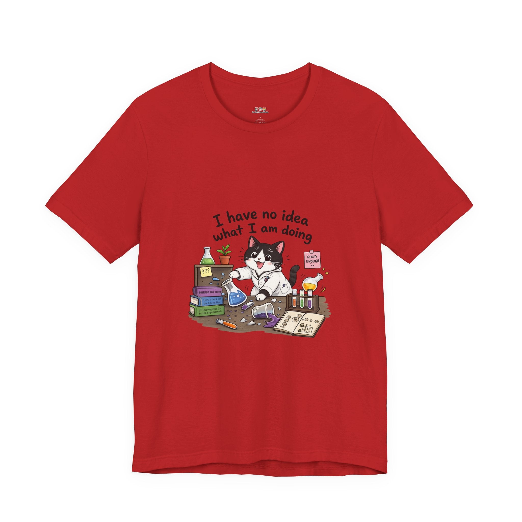 T-shirt - "I Have No Idea What I Am Doing" Funny Lab Cat T‑Shirt