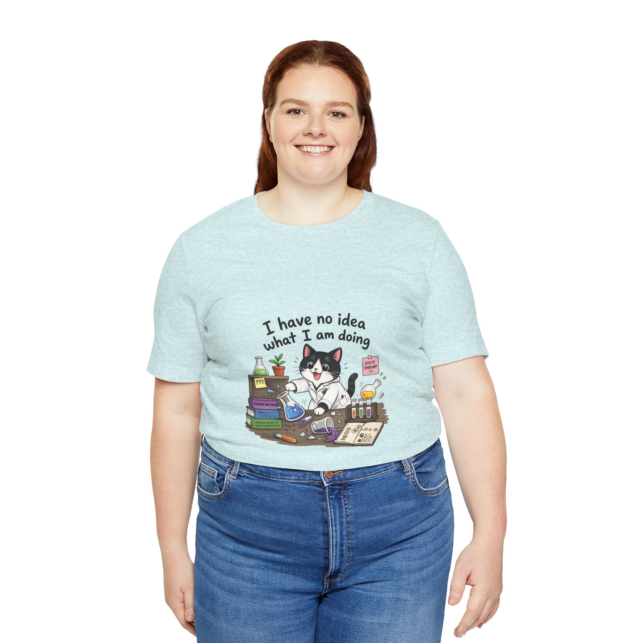 T-shirt - "I Have No Idea What I Am Doing" Funny Lab Cat T‑Shirt