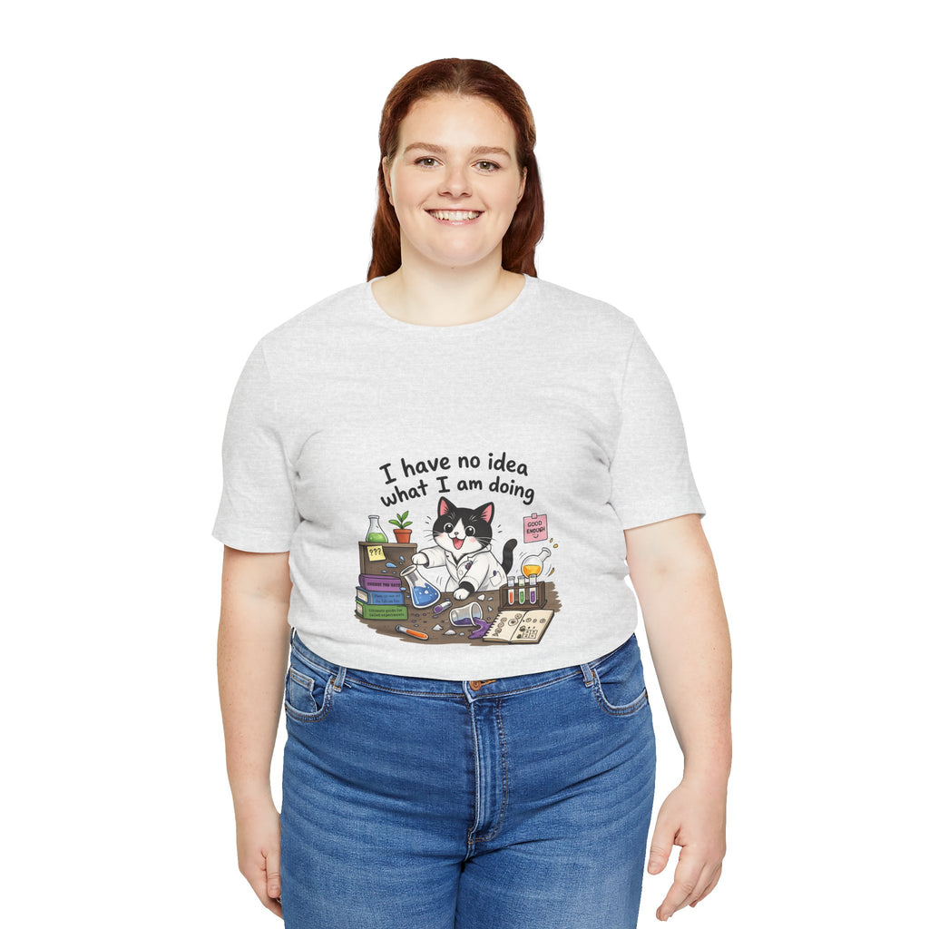 T-shirt - "I Have No Idea What I Am Doing" Funny Lab Cat T‑Shirt
