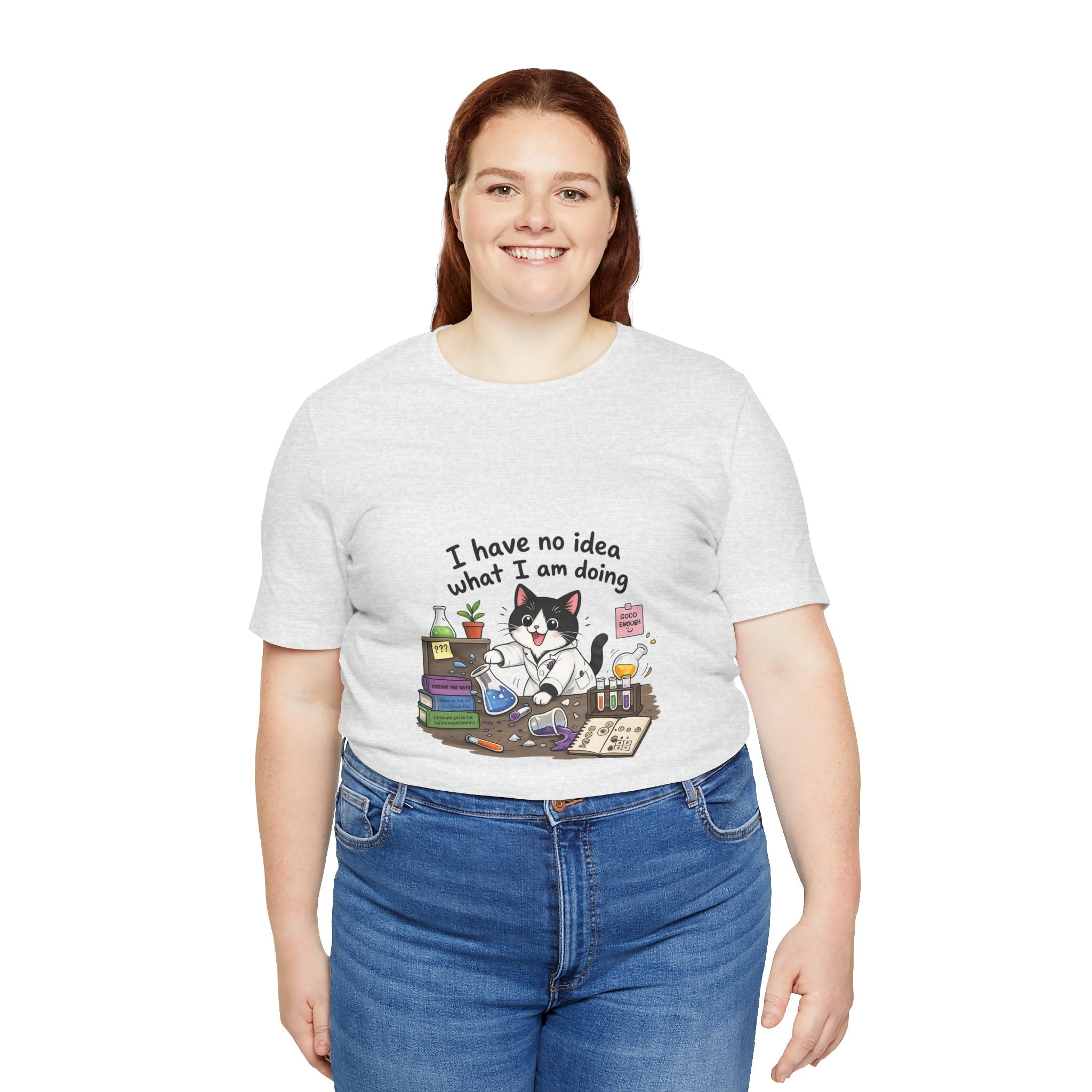 T-shirt - "I Have No Idea What I Am Doing" Funny Lab Cat T‑Shirt