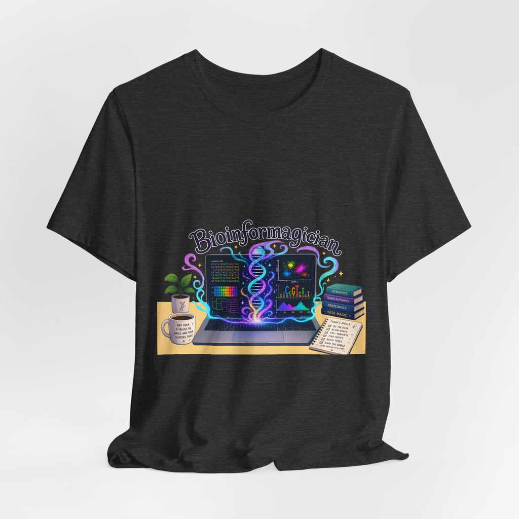 T-Shirt - Bioinformagician | DNA Code Laptop Graphic Tee