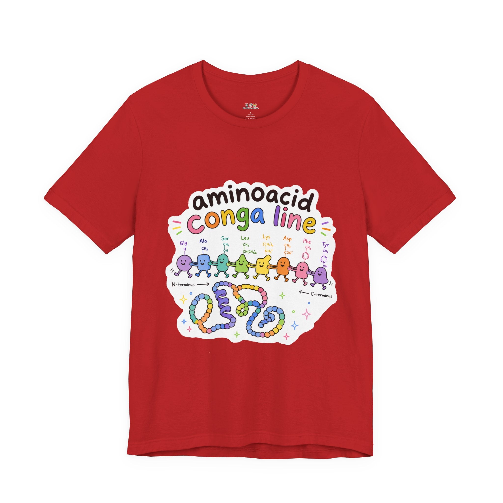 T-Shirt - Amino Acid Conga Line | Cute Protein Science Shirt