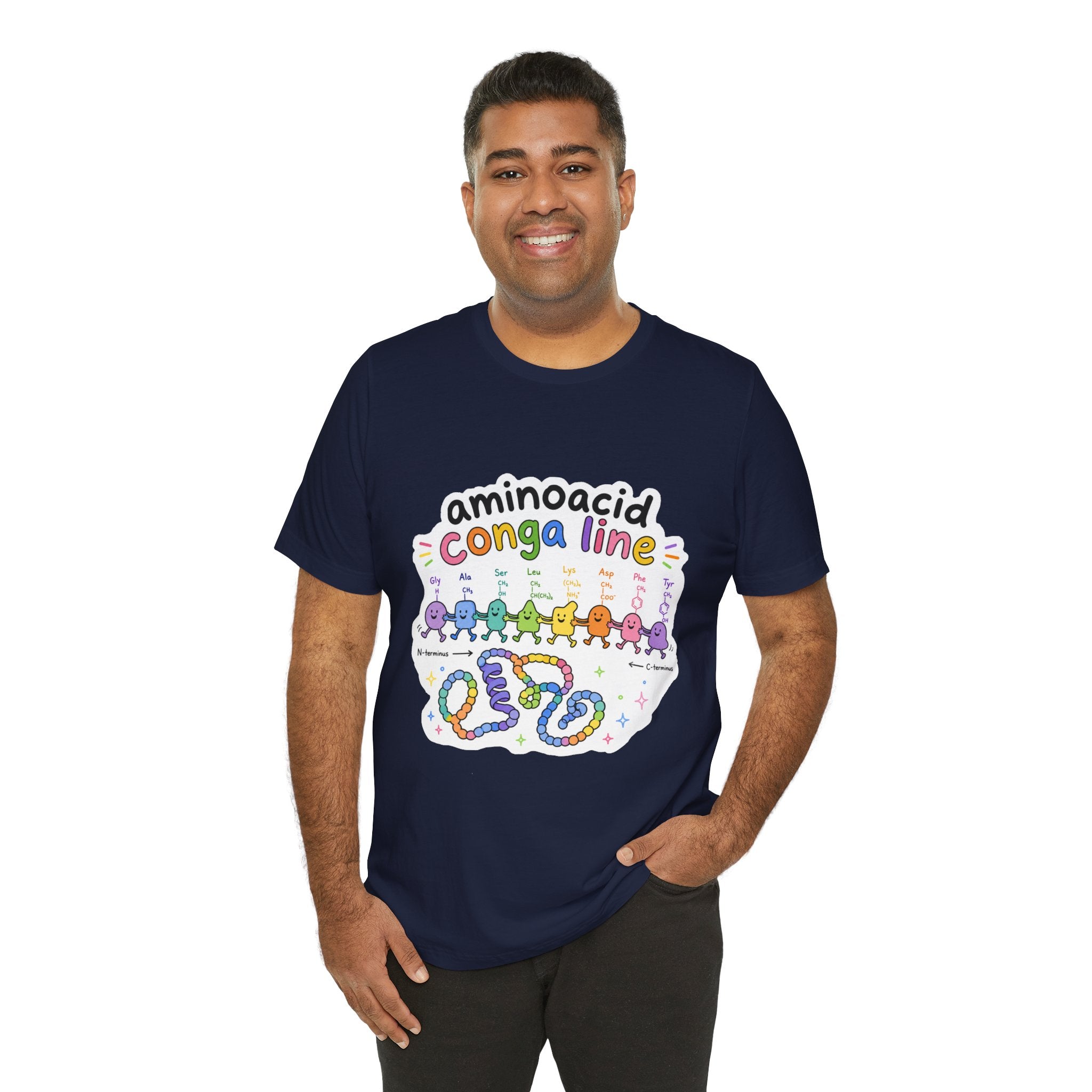 T-Shirt - Amino Acid Conga Line | Cute Protein Science Shirt