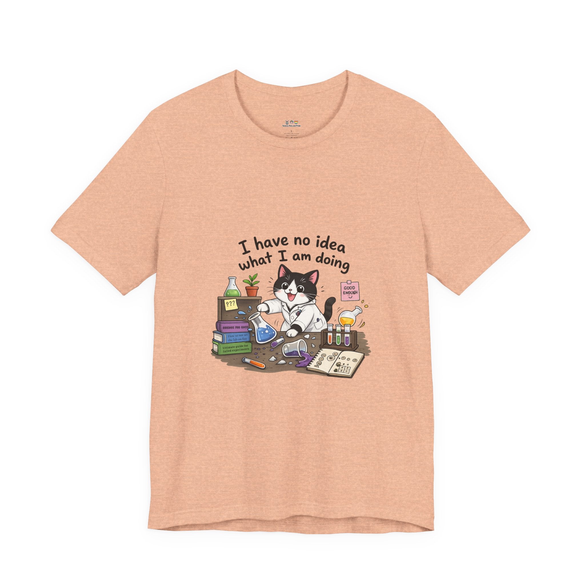 T-shirt - "I Have No Idea What I Am Doing" Funny Lab Cat T‑Shirt