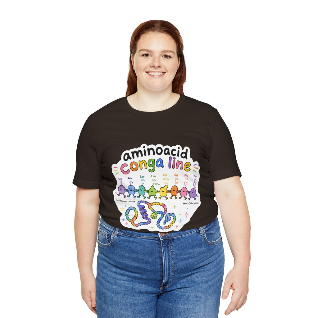 T-Shirt - Amino Acid Conga Line | Cute Protein Science Shirt