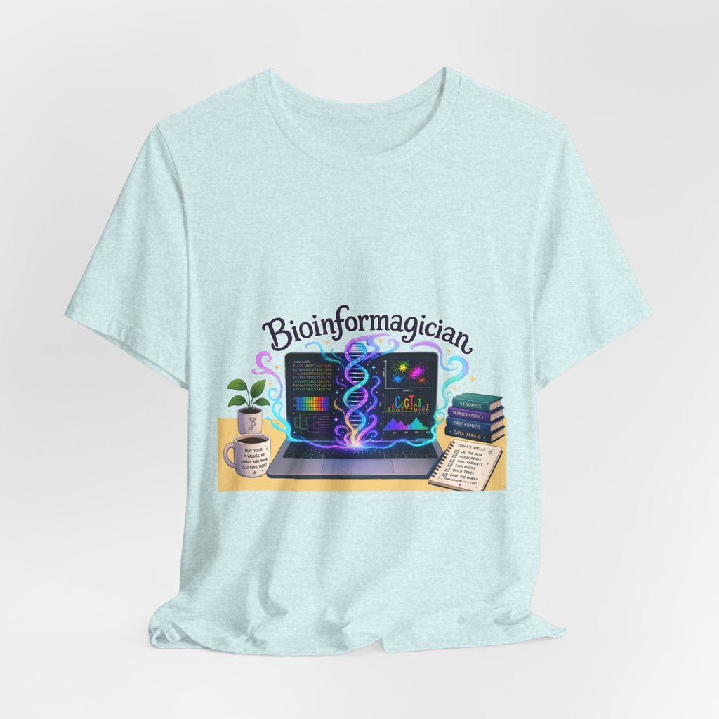 T-Shirt - Bioinformagician | DNA Code Laptop Graphic Tee