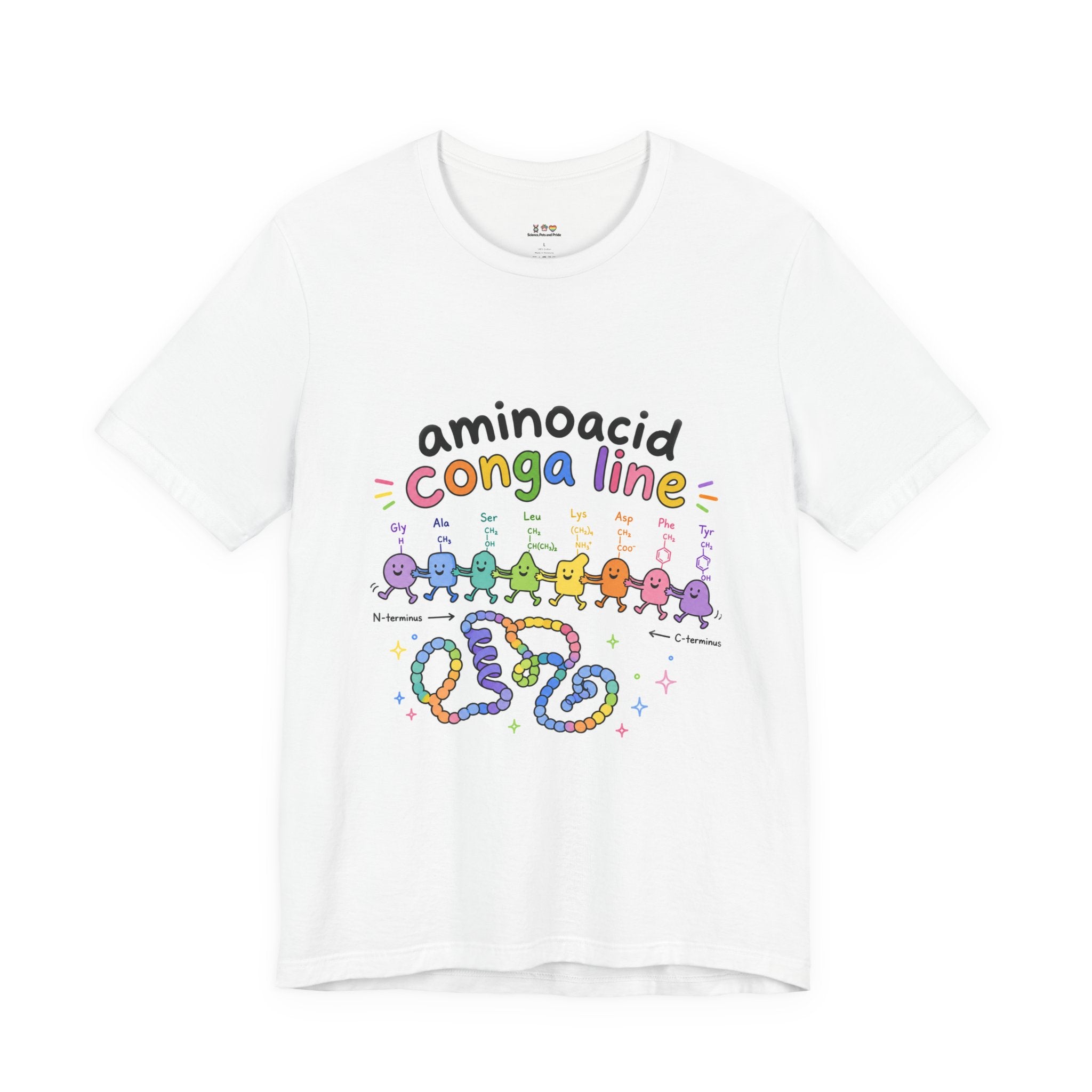 T-Shirt - Amino Acid Conga Line | Cute Protein Science Shirt