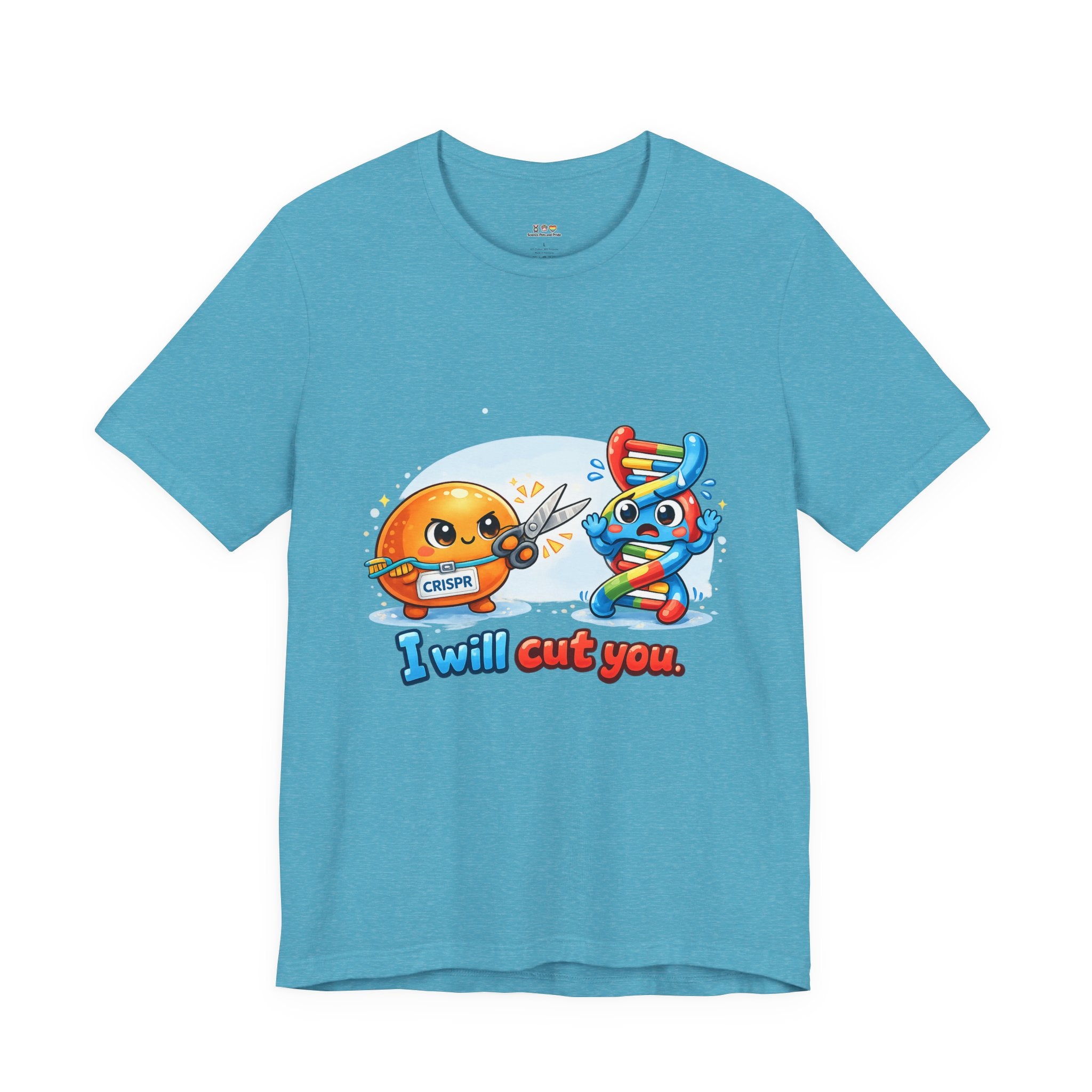 T-Shirt - CRISPR "I Will Cut You" Funny Science Shirt | Gene Editing & DNA Humor Tee