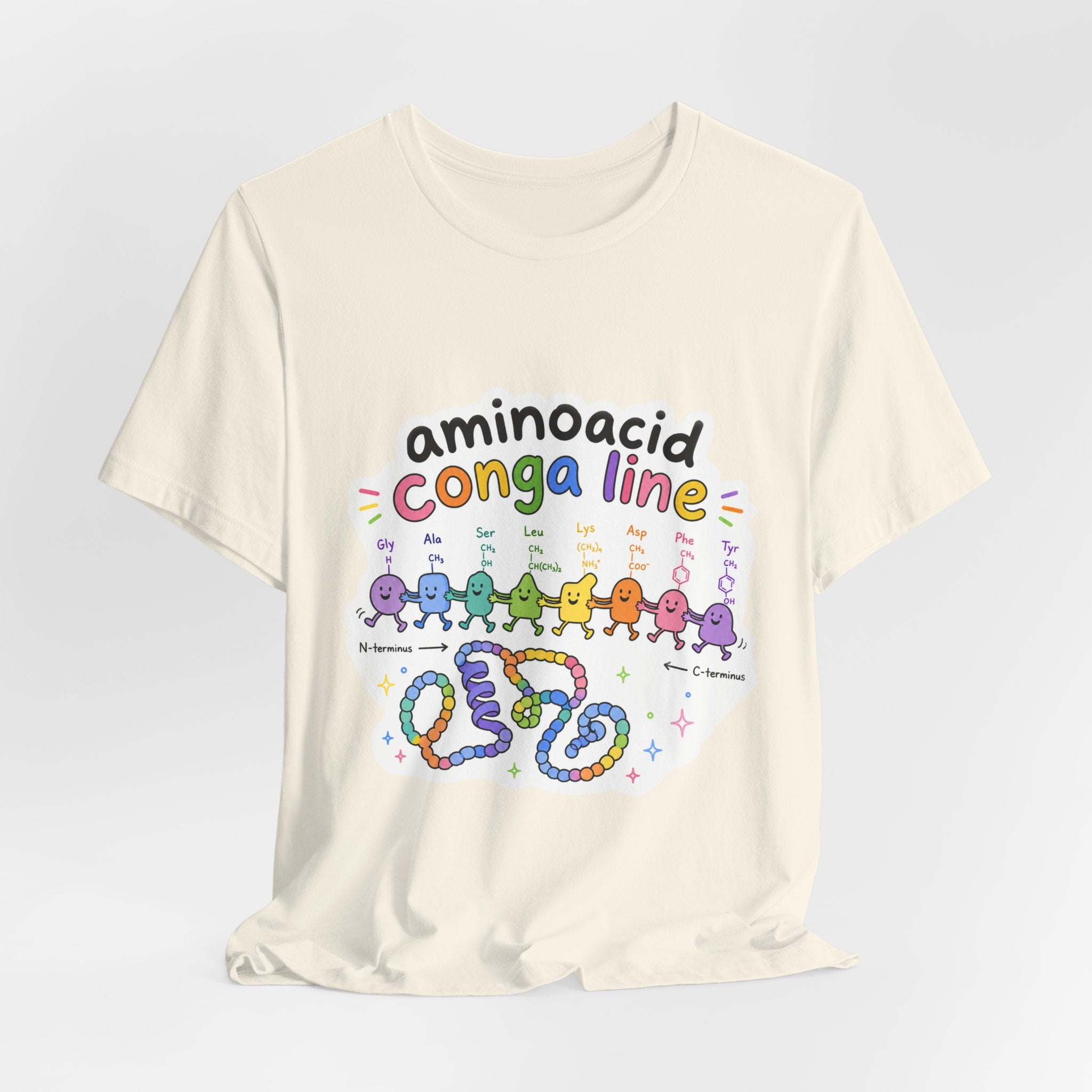 T-Shirt - Amino Acid Conga Line | Cute Protein Science Shirt