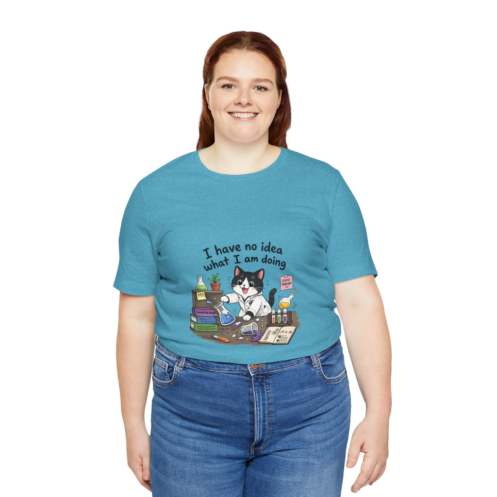T-shirt - "I Have No Idea What I Am Doing" Funny Lab Cat T‑Shirt