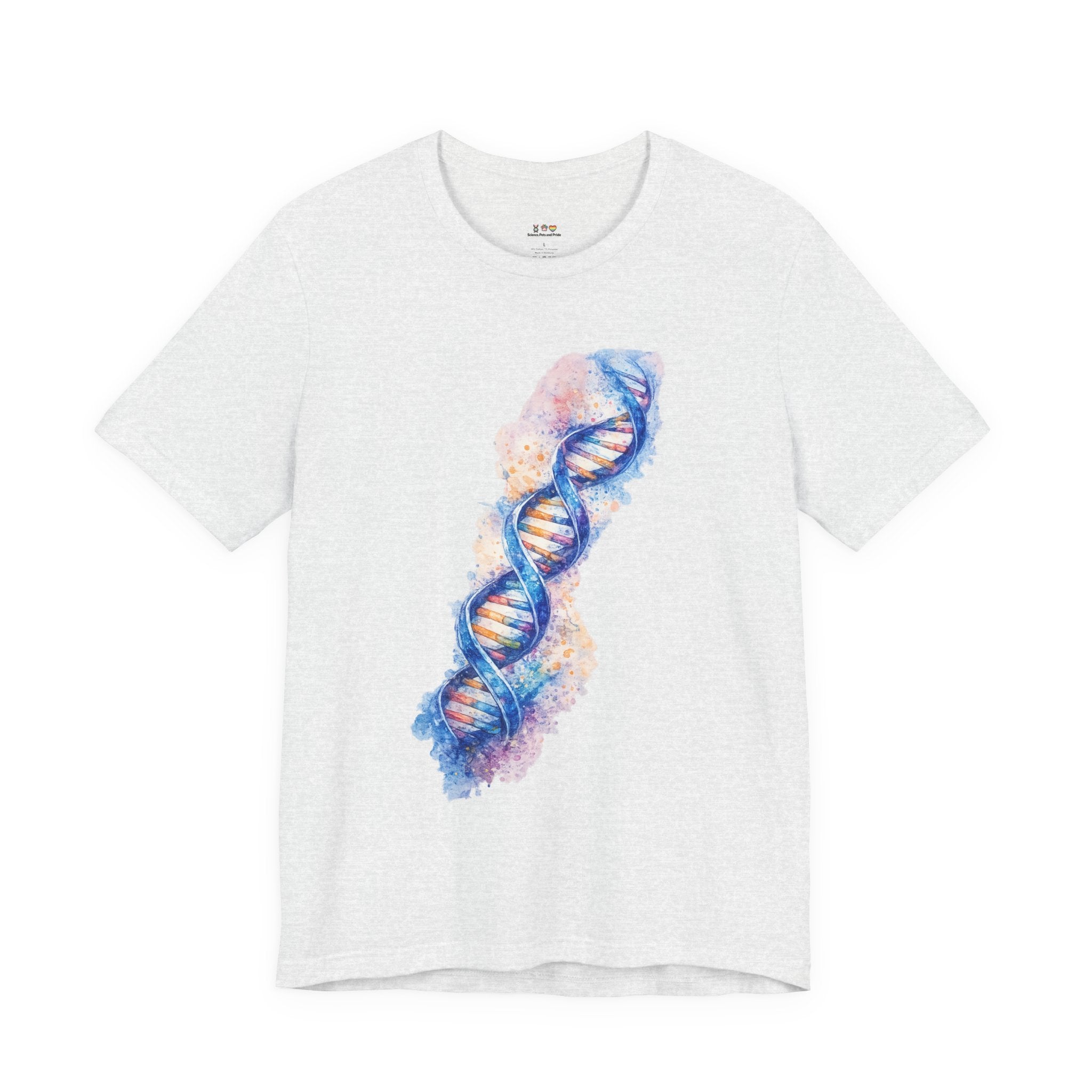 T-shirt - Watercolor DNA Double Helix | Elegant Genetics & Science Art Shirt