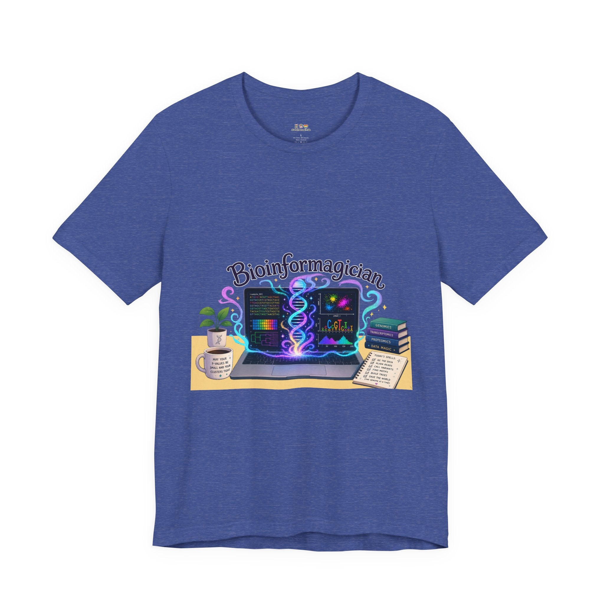 T-Shirt - Bioinformagician | DNA Code Laptop Graphic Tee