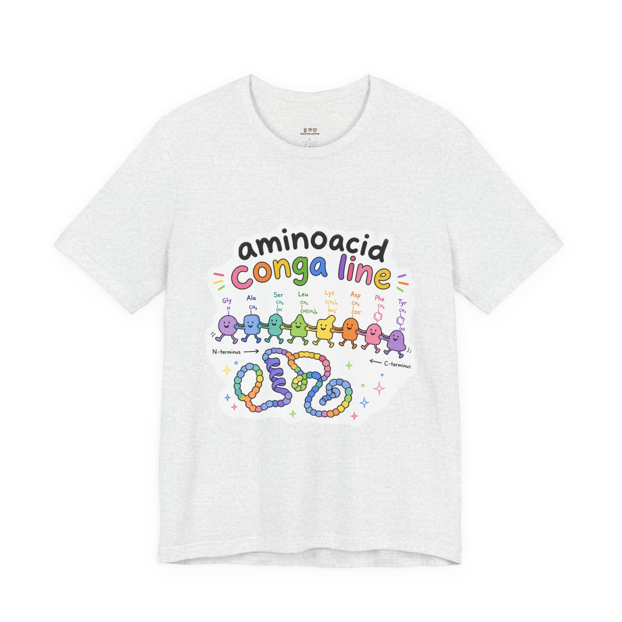 T-Shirt - Amino Acid Conga Line | Cute Protein Science Shirt
