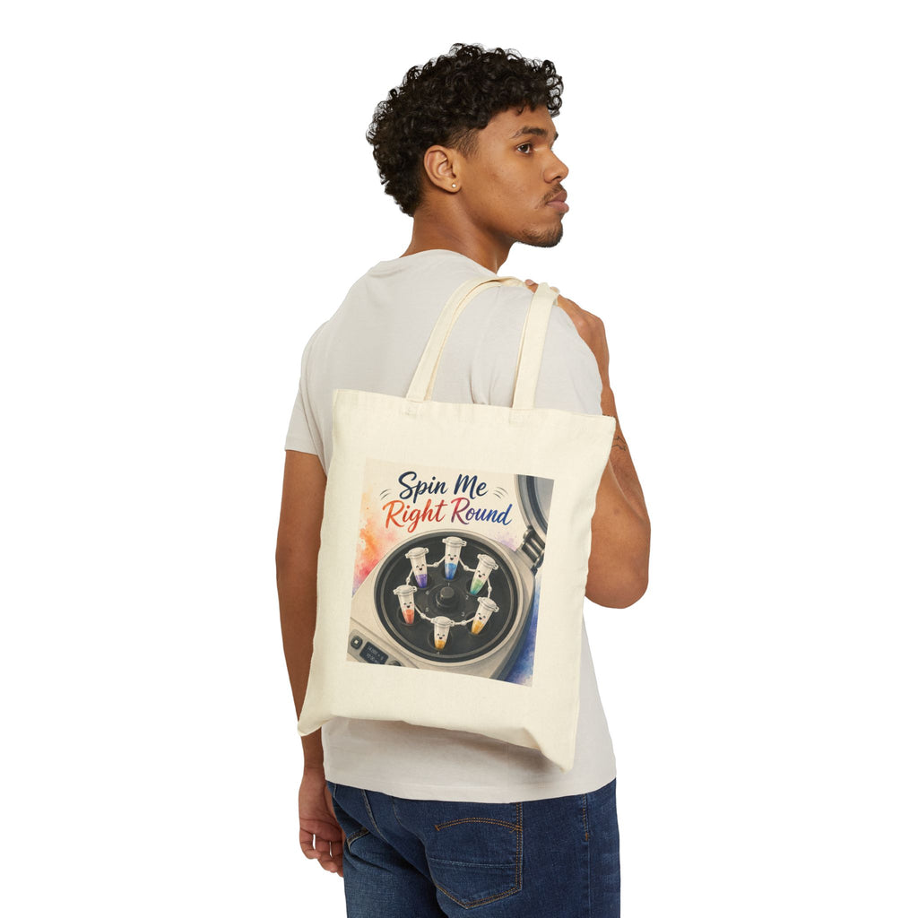 Tote Bag  - Spin Me Right Round | Funny Science Centrifuge Tote Bag