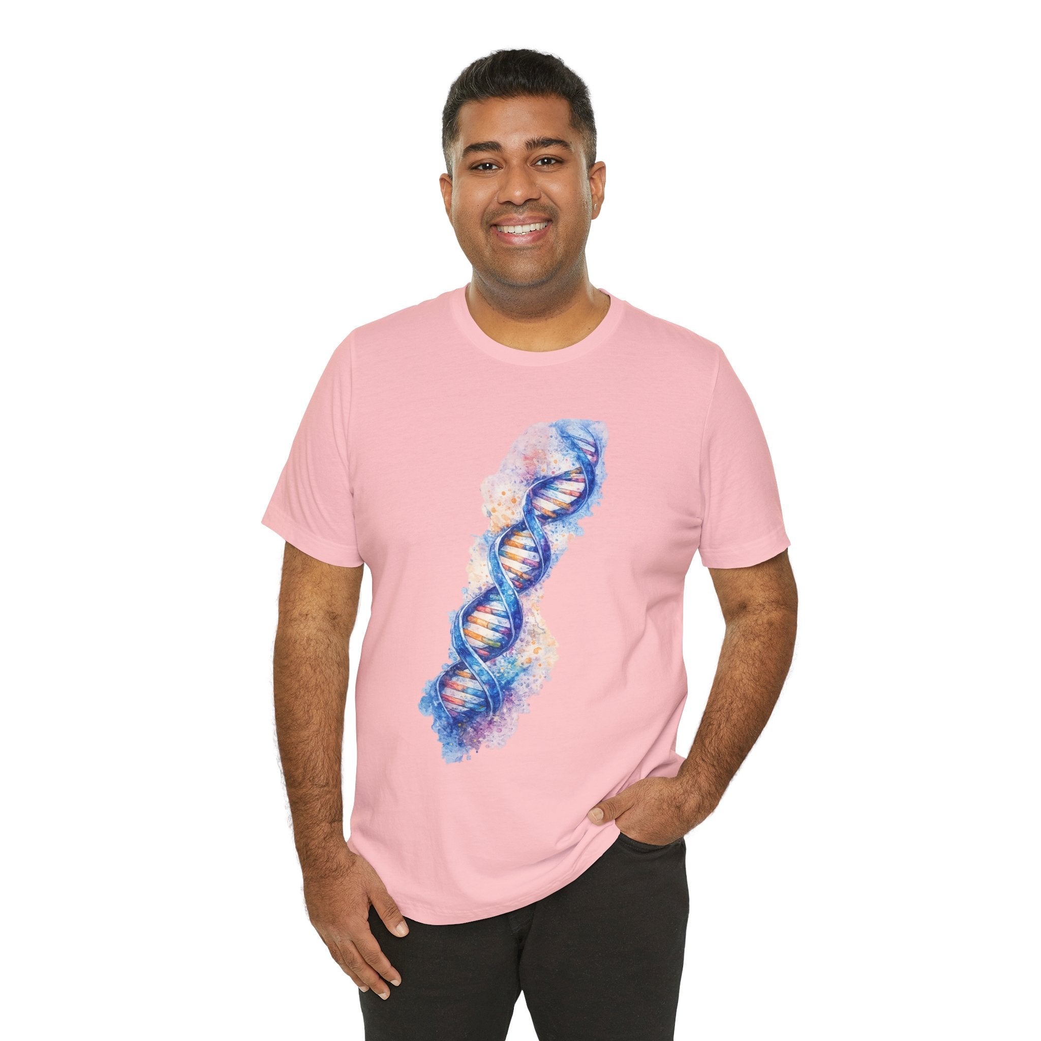 T-shirt - Watercolor DNA Double Helix | Elegant Genetics & Science Art Shirt