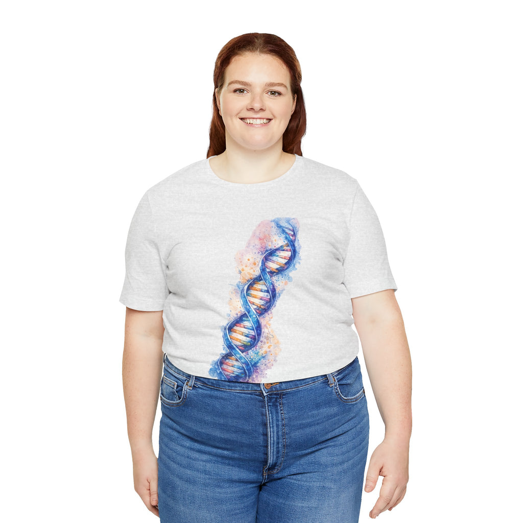 T-shirt - Watercolor DNA Double Helix | Elegant Genetics & Science Art Shirt