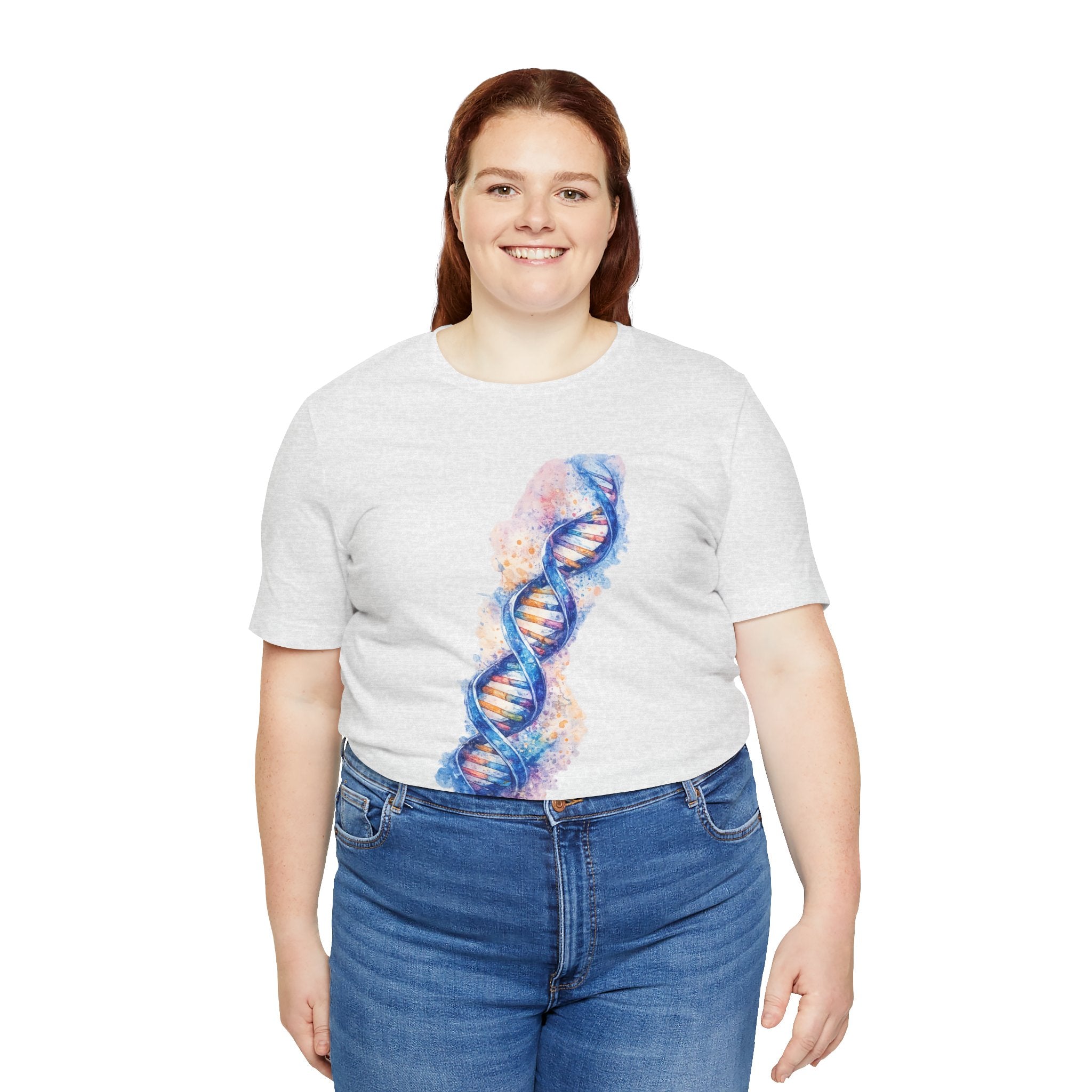 T-shirt - Watercolor DNA Double Helix | Elegant Genetics & Science Art Shirt