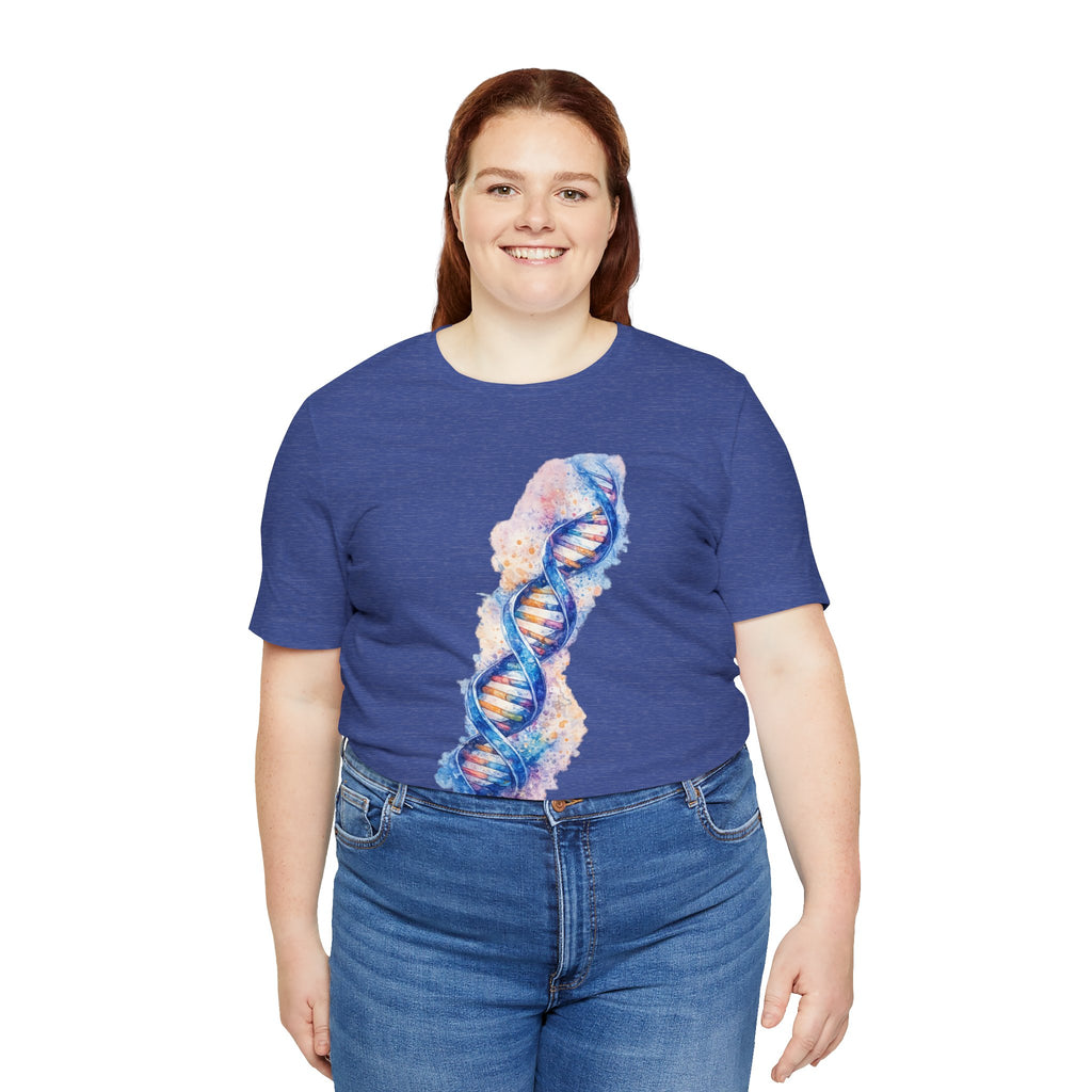 T-shirt - Watercolor DNA Double Helix | Elegant Genetics & Science Art Shirt