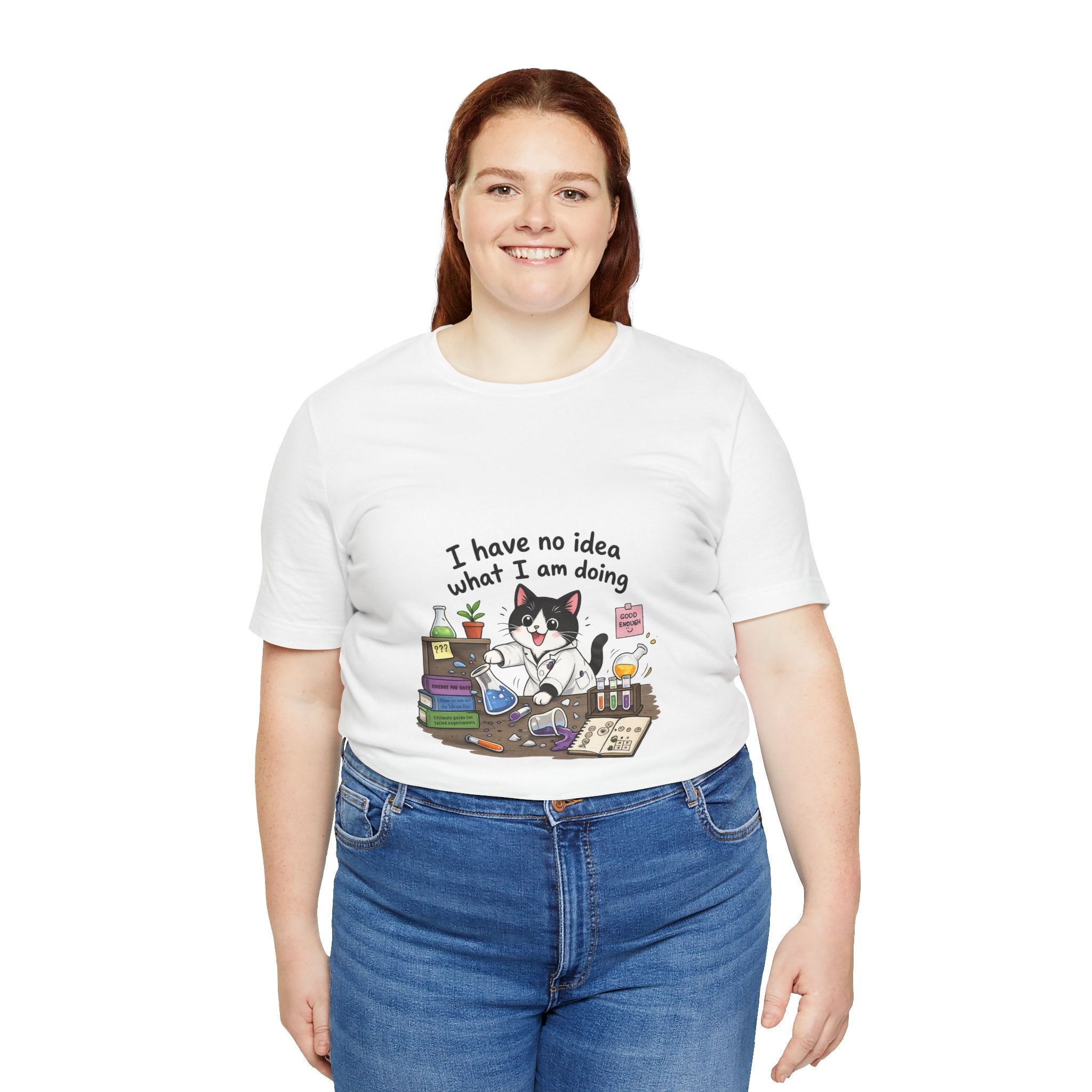 T-shirt - "I Have No Idea What I Am Doing" Funny Lab Cat T‑Shirt