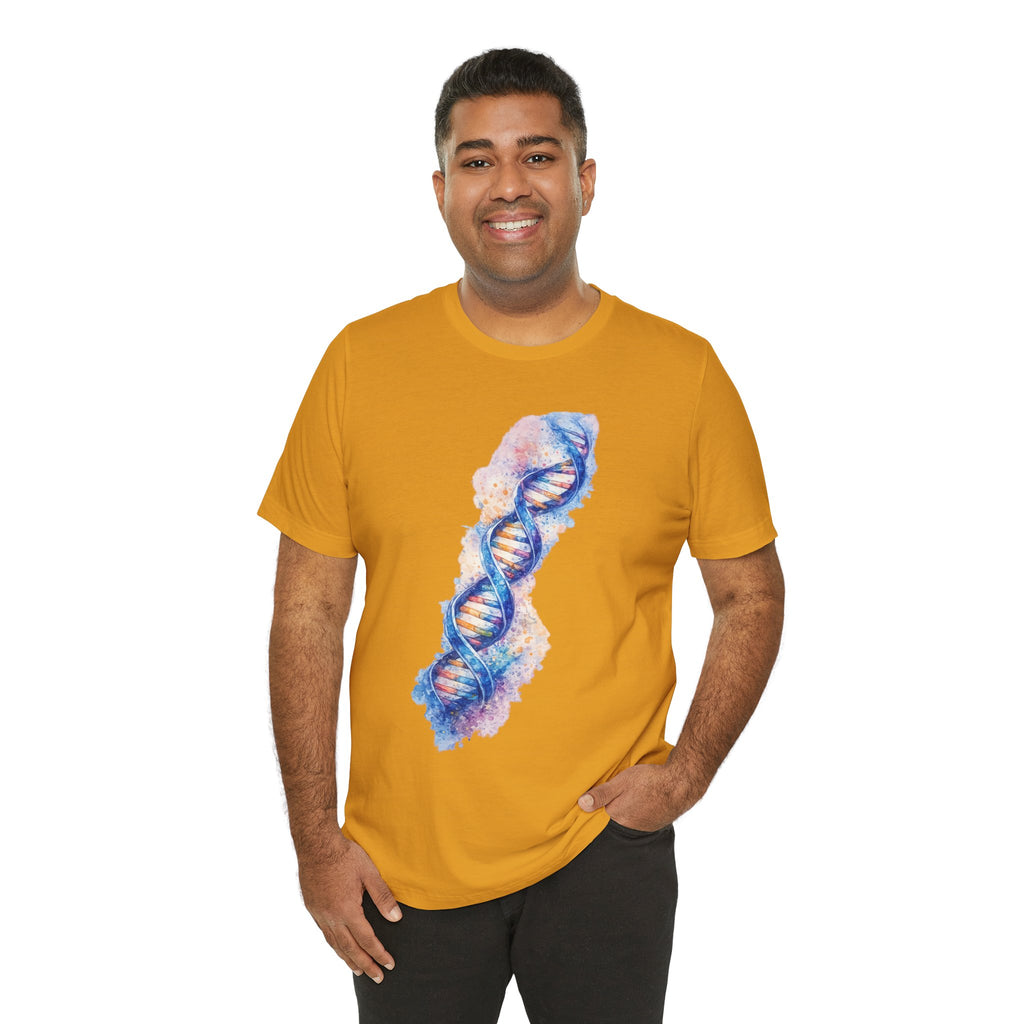 T-shirt - Watercolor DNA Double Helix | Elegant Genetics & Science Art Shirt