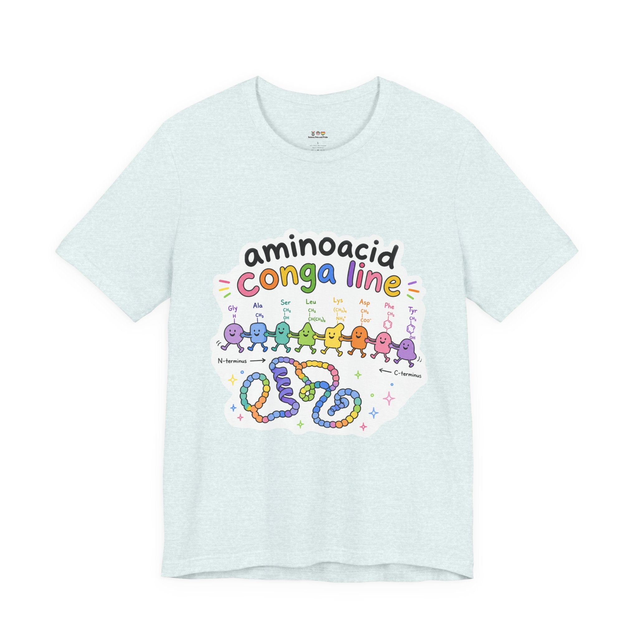 T-Shirt - Amino Acid Conga Line | Cute Protein Science Shirt