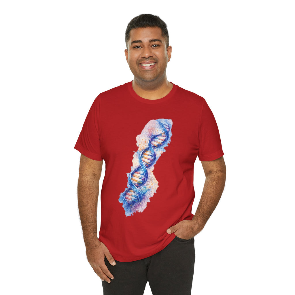 T-shirt - Watercolor DNA Double Helix | Elegant Genetics & Science Art Shirt